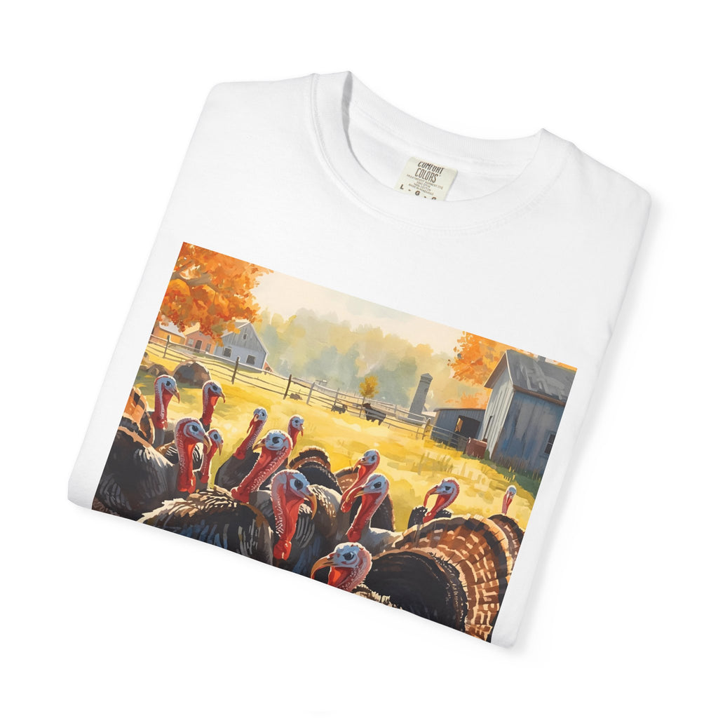 Thanksgiving Turkey T-Shirt, Unisex Holiday Shirt, Fall Apparel, Cozy Gift, Autumn Fashion