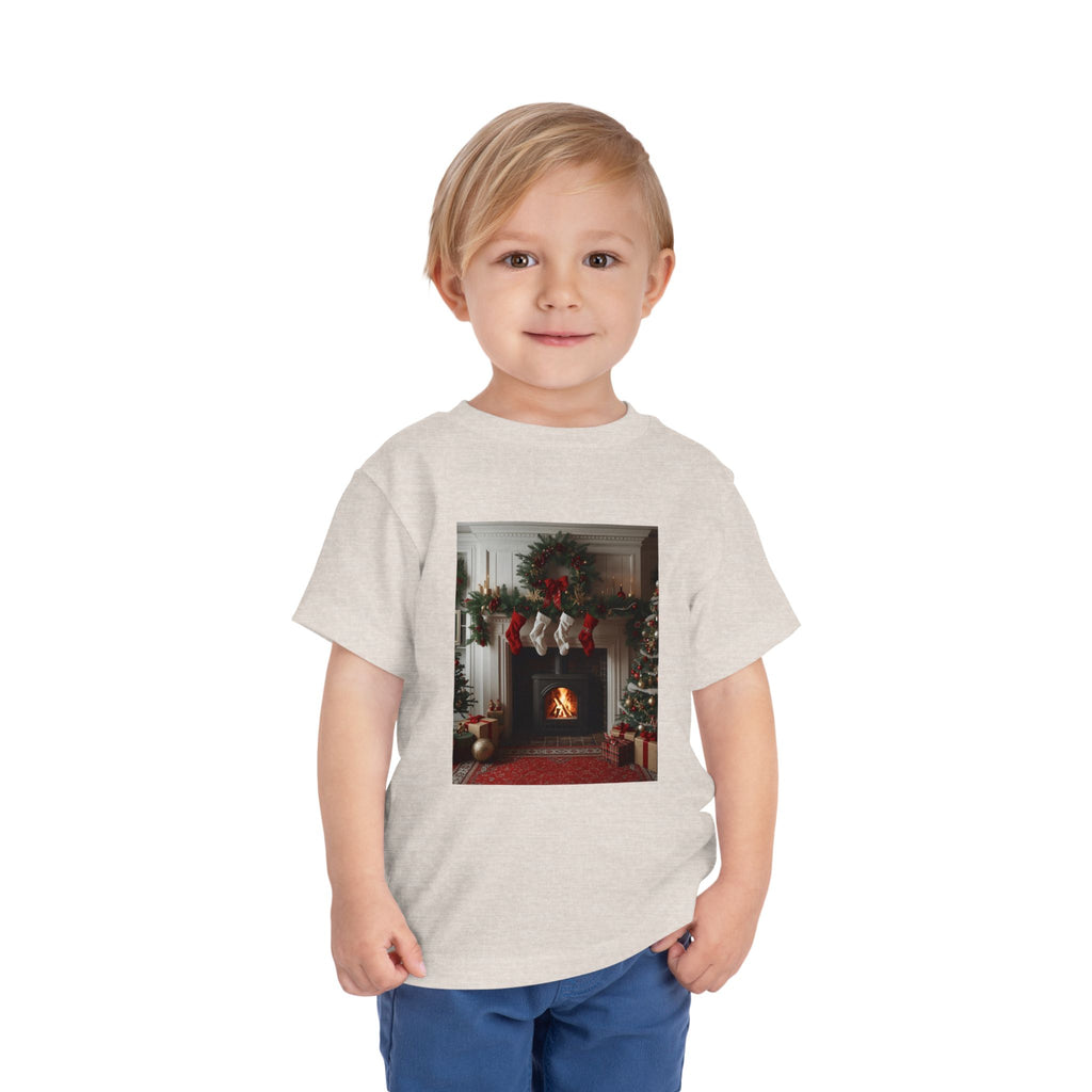 Cozy Christmas Toddler Tee, Holiday Kids Shirt, Cute Winter Tee, Toddler Christmas Outfit, Festive Short Sleeve Shirt