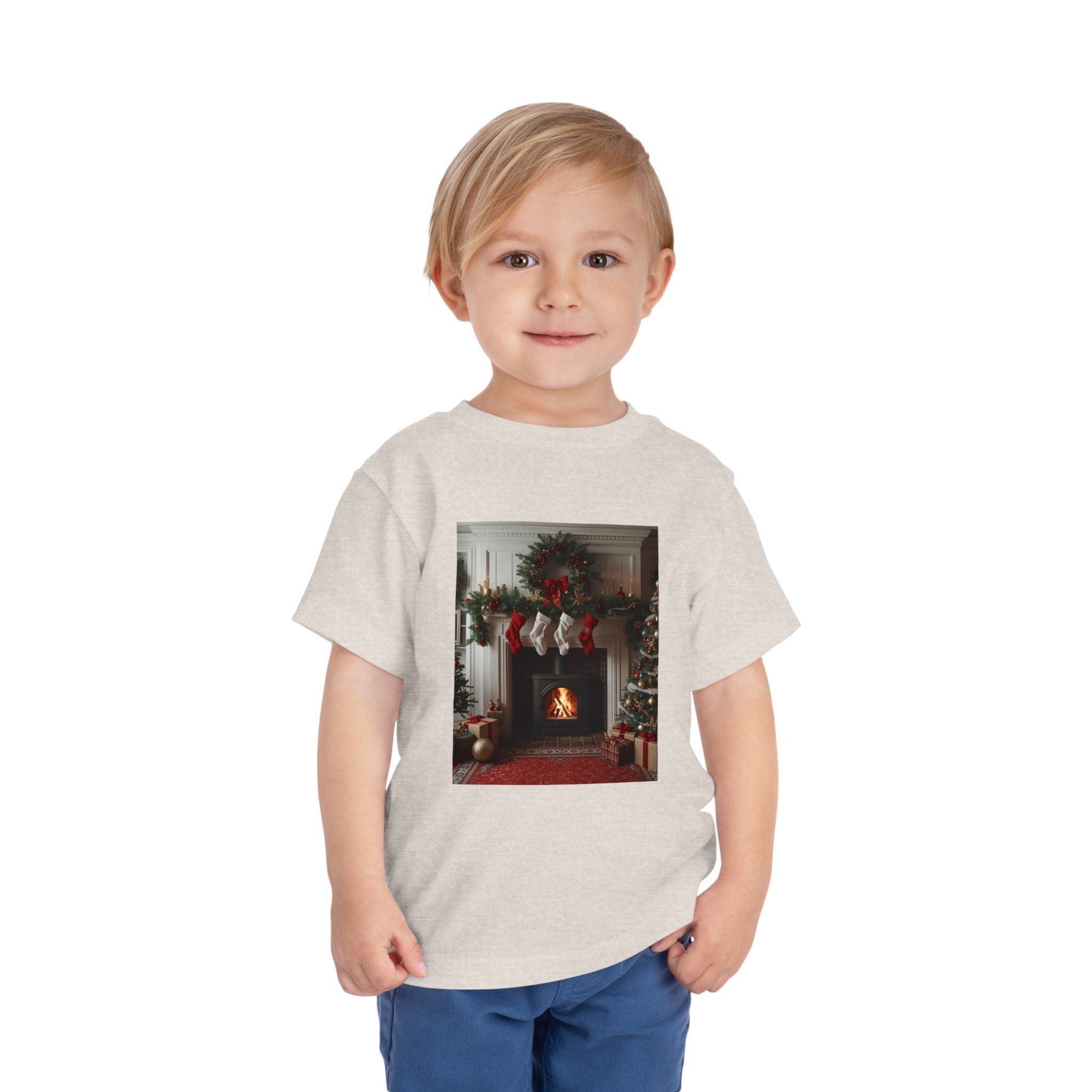 Cozy Christmas Toddler Tee, Holiday Kids Shirt, Cute Winter Tee, Toddler Christmas Outfit, Festive Short Sleeve Shirt