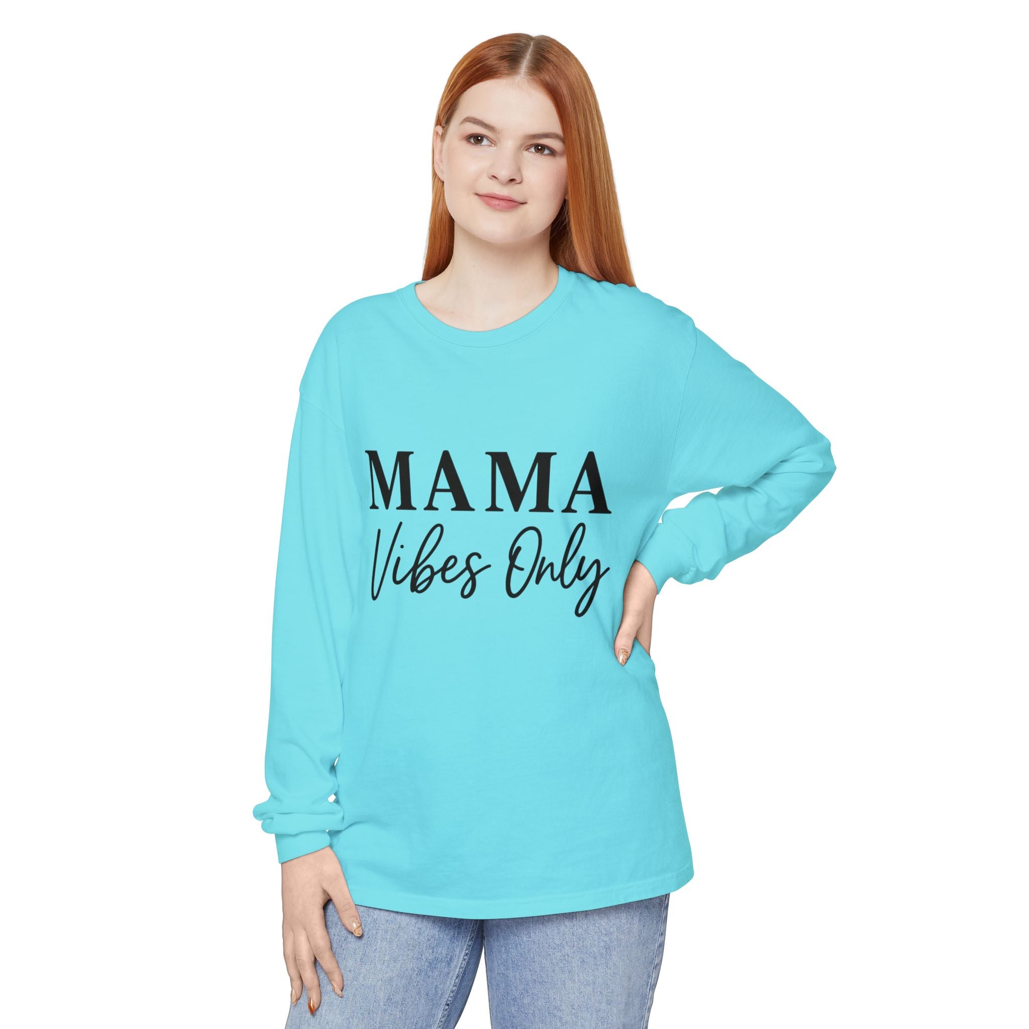 Mama Mode Mama Vibes Only Long Sleeve Tee