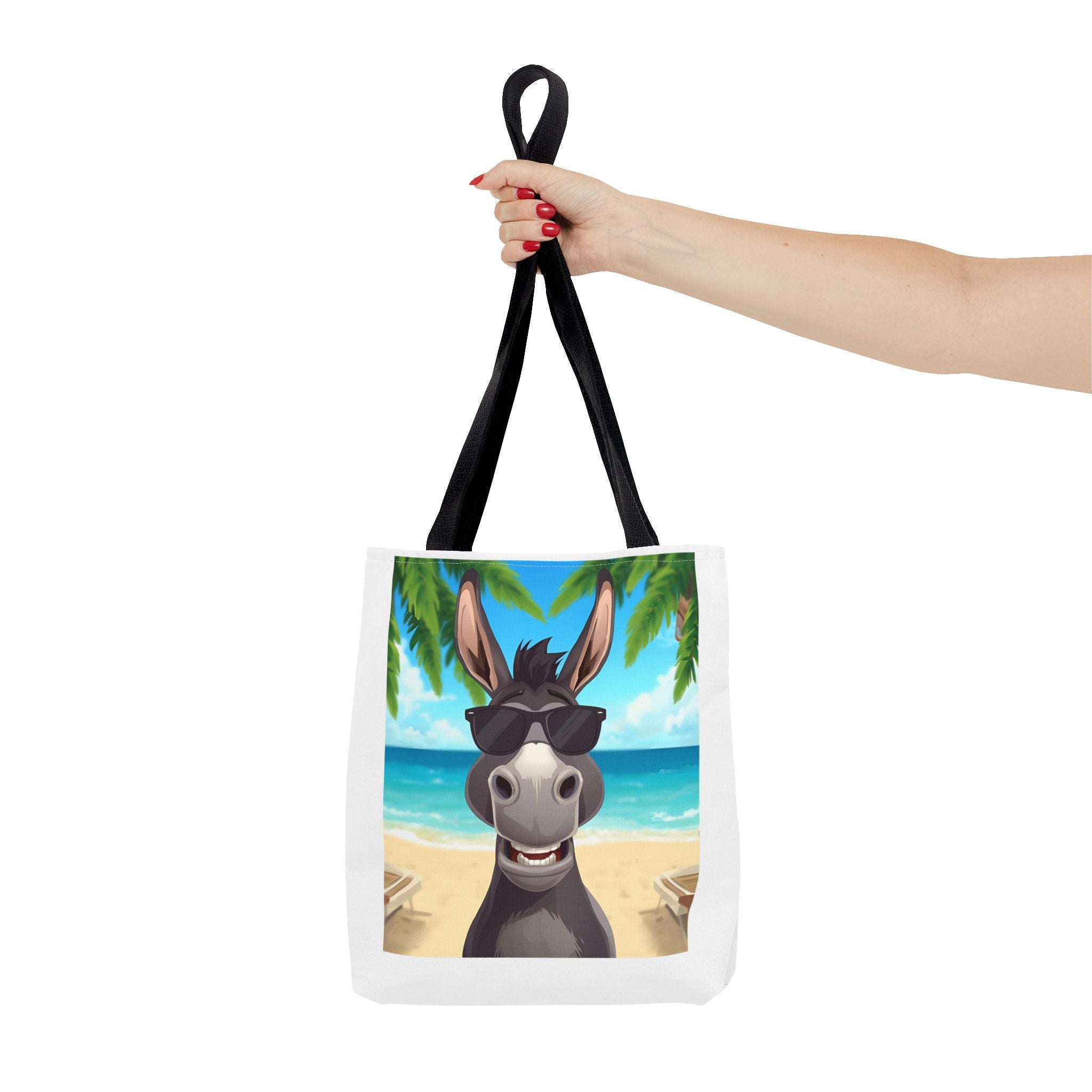 Chill Donkey Tote Bag, Beach Bag, Summer Accessory, Fun Animal Design, Gift for Animal Lovers, Eco-Friendly Shopping Bag