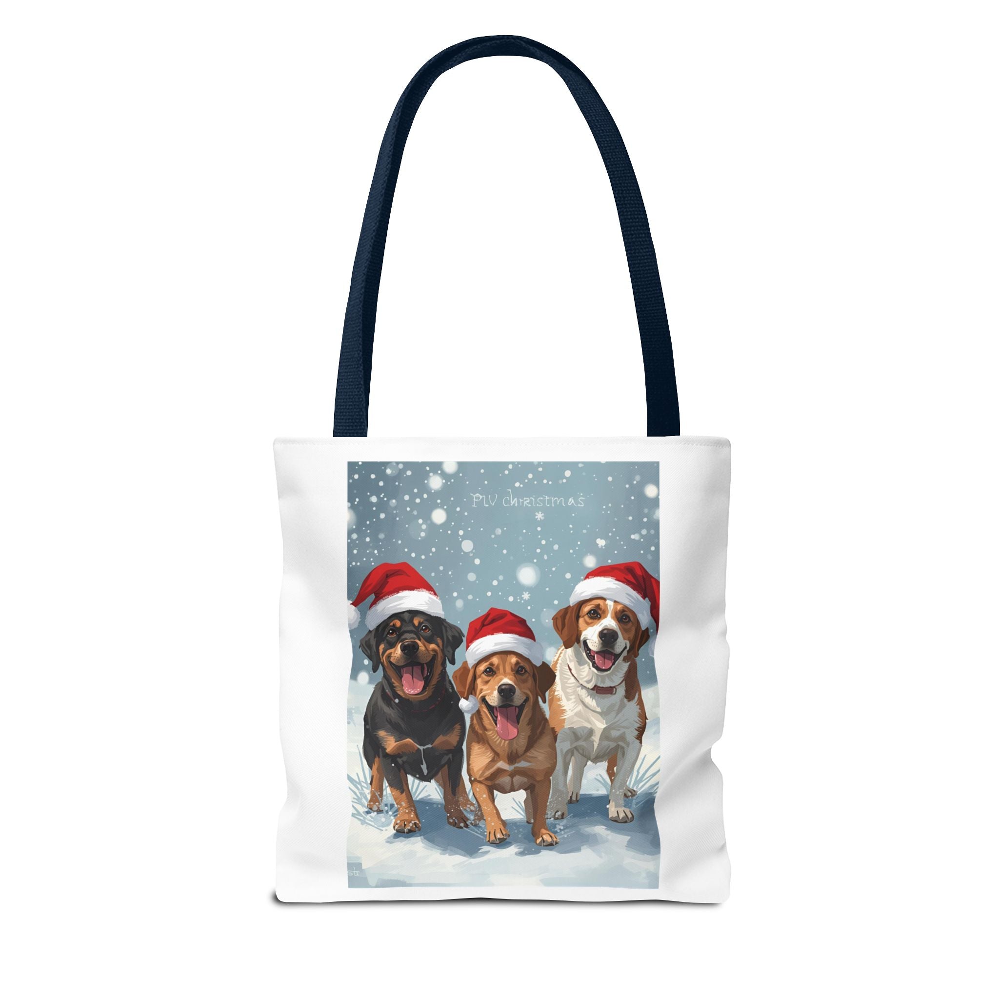 Christmas Dogs Tote Bag | Festive Pet Lover Gift, Snowy Holiday Shopping, Cute Animal Tote, Winter Accessory, Gift for Dog Owners