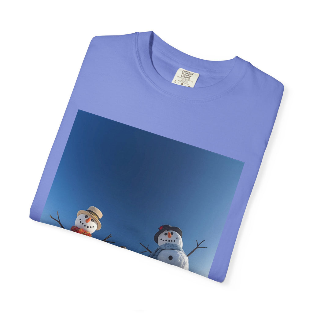 Festive Christmas Snowman Winter T-Shirt | Cozy Unisex Tee for Holiday Celebrations, Winter Apparel, Christmas Gift, Snow Fun