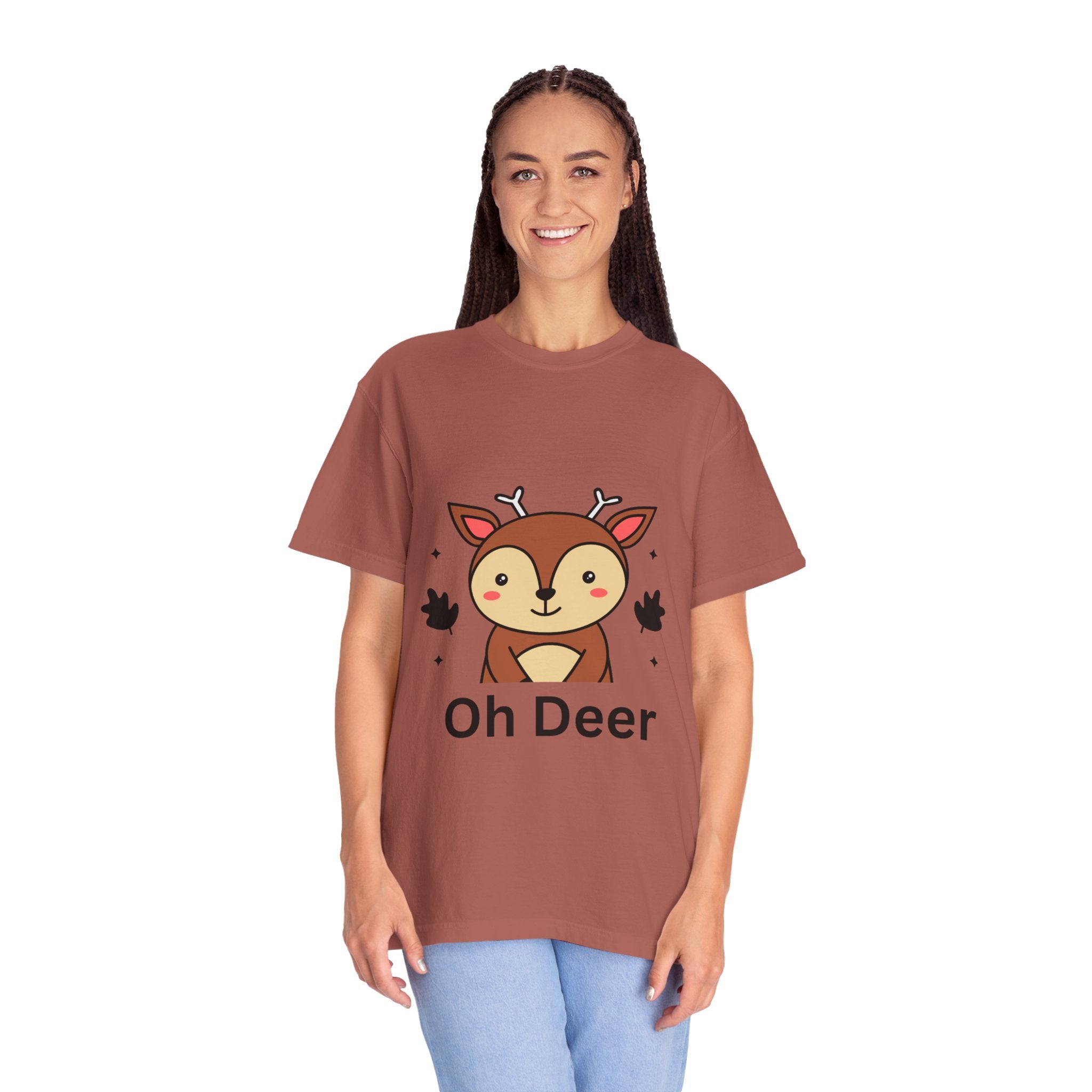 Cute Animal Graphic T-Shirt, Oh Deer Tee, Gift for Animal Lovers, Funny Shirt for Family, Casual Wear, Unisex Fashion