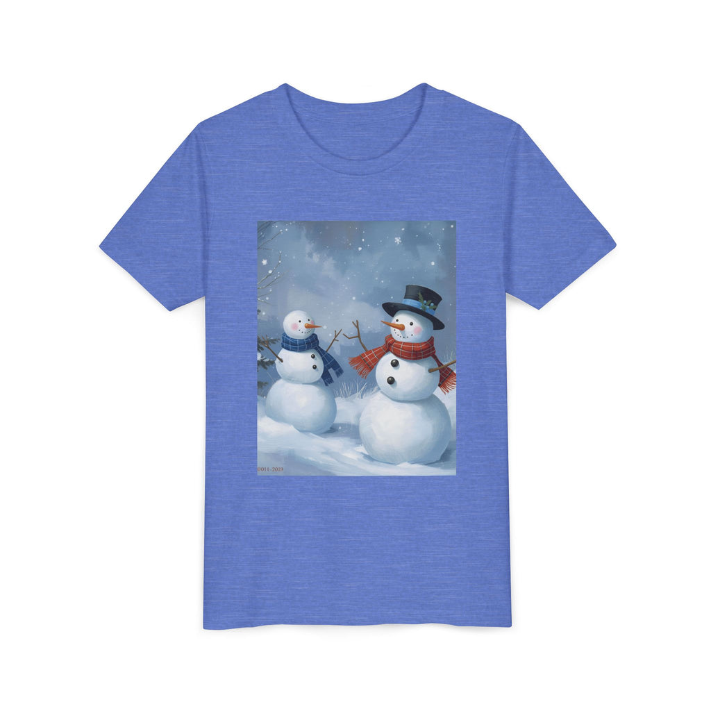 Christmas Snowman Family Youth Short Sleeve Tee
