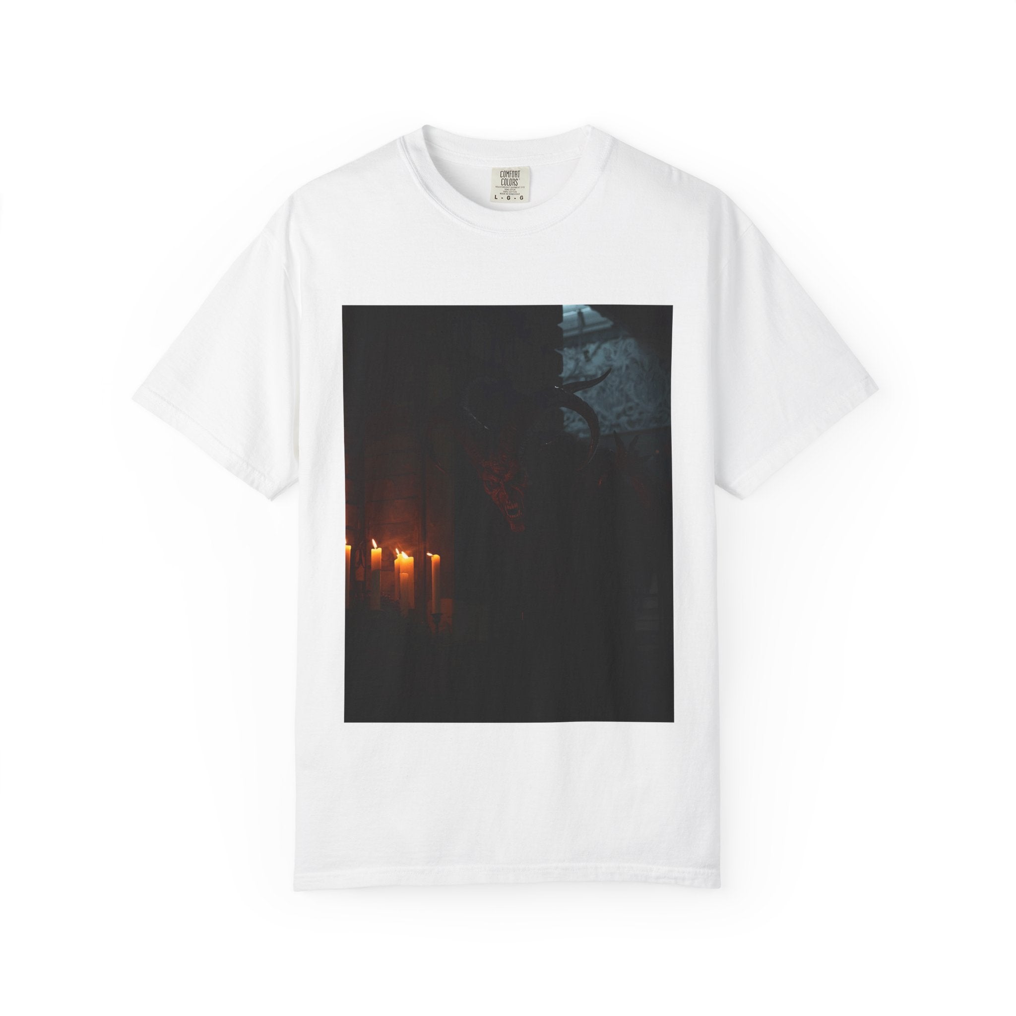 Spooky Halloween Pumpkin Shadow Unisex Garment-Dyed T-shirt