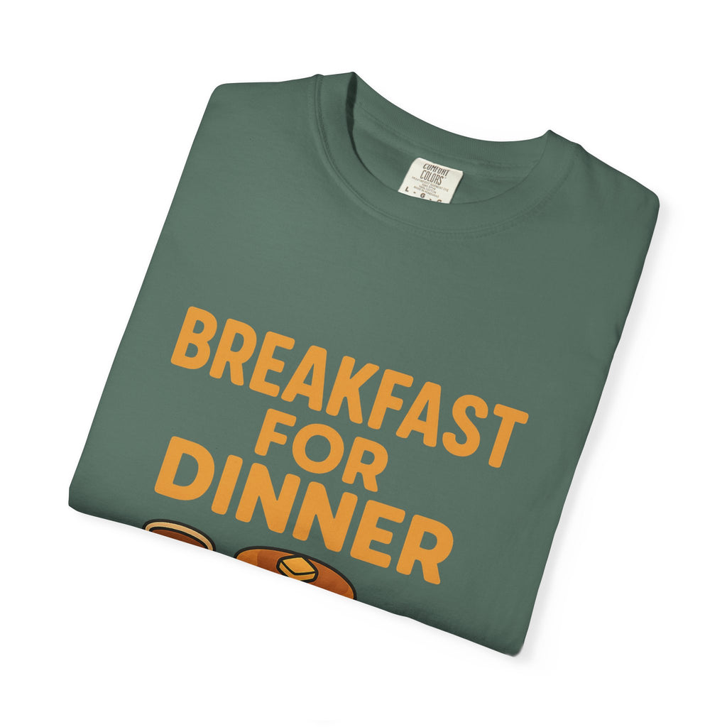 Whimsical Breakfast For Dinner T-Shirt, Foodie Gift, Funny Dinner Shirt, Comfort Wear, Casual Tee for Food Lovers