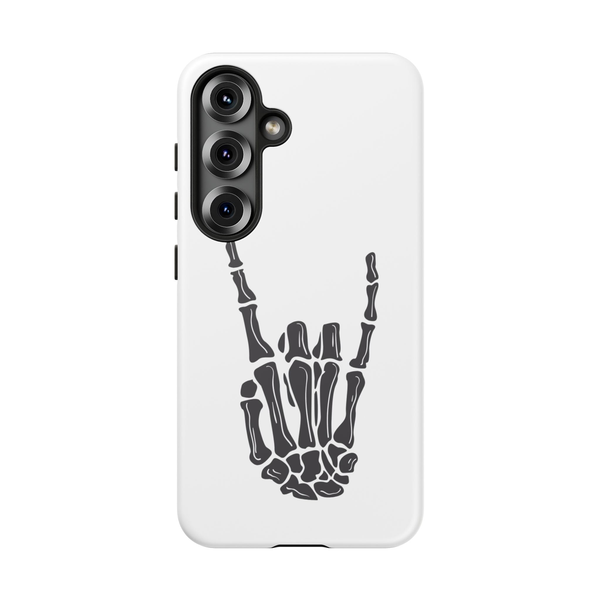 Rock On Skeleton Phone Case, Edgy Phone Cover, Tough Cases for Music Lovers, Halloween Accessories, Gifts for Him