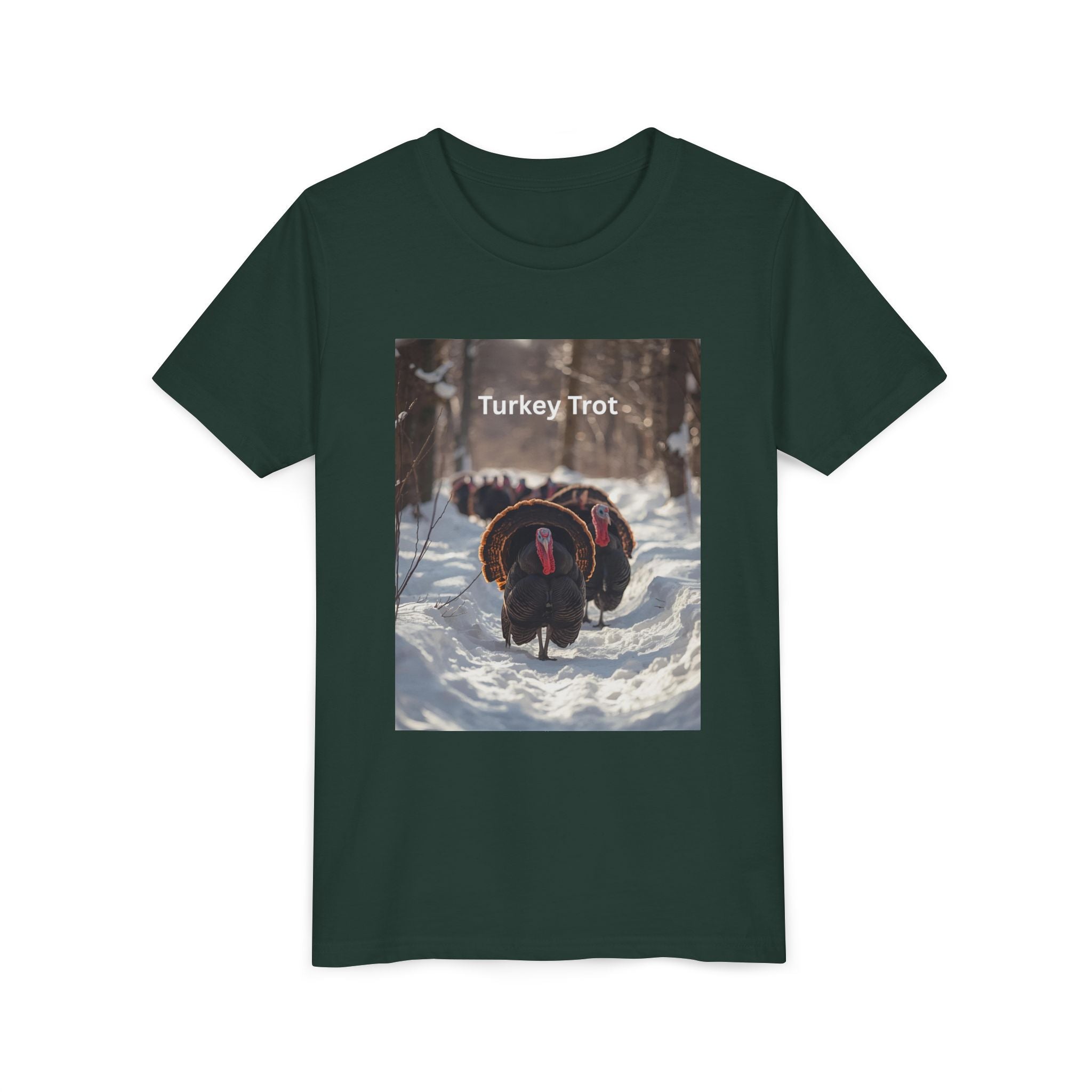 Thanksgiving Turkey Trot Youth Tee, Cute Holiday Shirt, Fall Apparel, Kids Thanksgiving Outfit, Funny Tee for Celebration