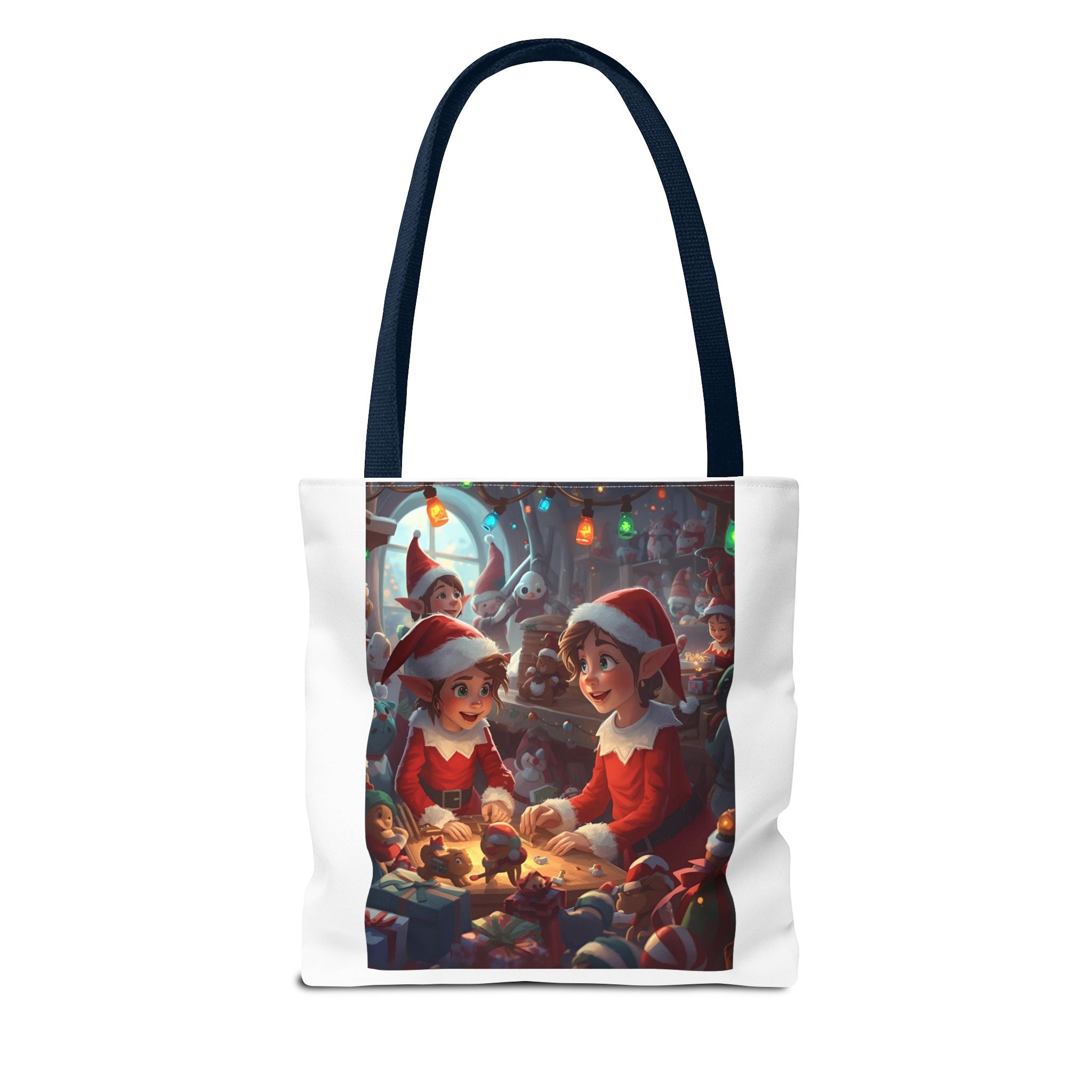 Whimsical Christmas Tote Bag, Holiday Gift Bag, Festive Eco-Friendly Bag, Elf Design, Reusable Shopper, Cute Holiday Decor