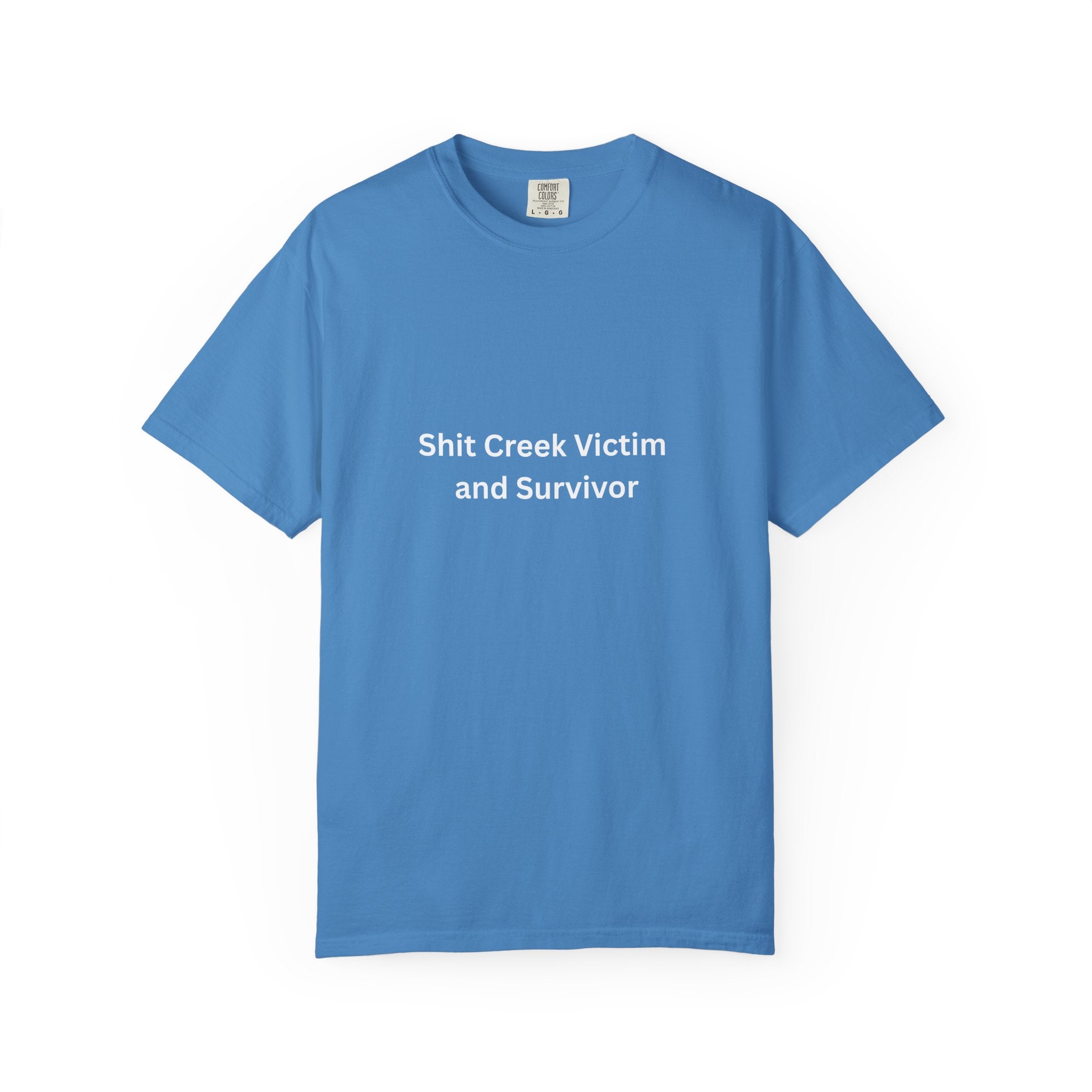 Shit Creek Survivor Garment-Dyed Unisex T-shirt in Vintage Colors | Relaxed Fit | Perfect for Casual Wear, Gifts, Everyday Use, Summer Outfits
