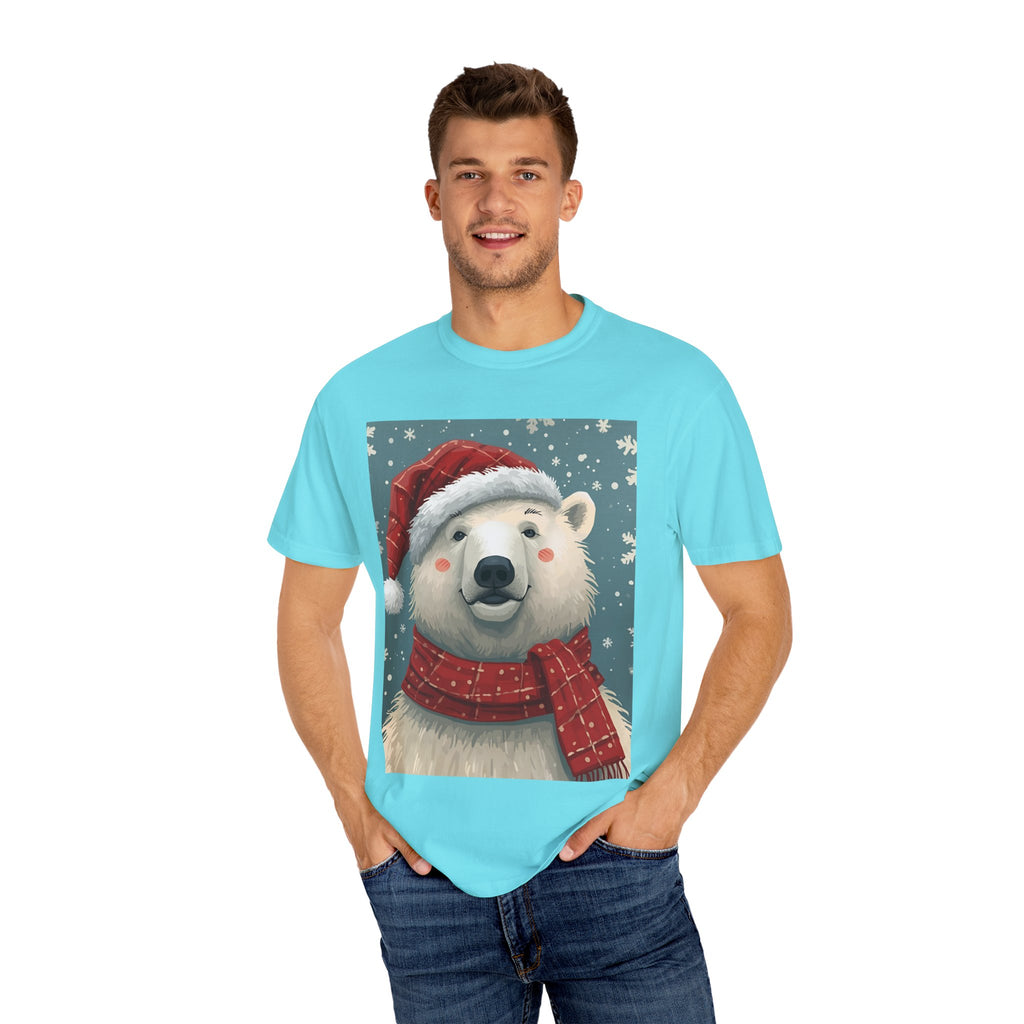 Cozy Holiday Polar Bear T-Shirt, Christmas Tee, Unisex Shirt, Festive Apparel, Gift for Animal Lovers, Winter Wear