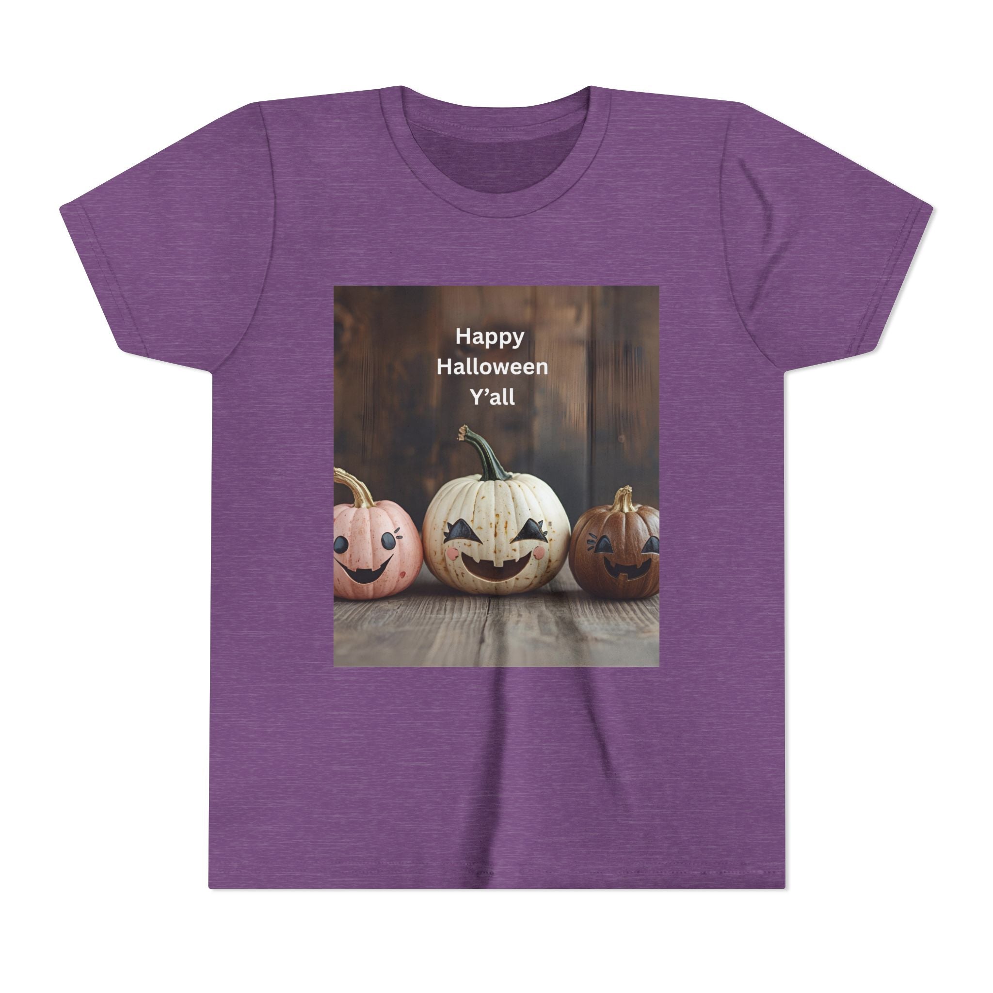 Happy Halloween Youth Tee, Kids Halloween Shirt, Pumpkin T-Shirt, Fall Festival Apparel, Trick or Treat Wear, Spooky Season Top