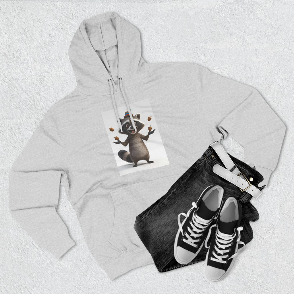 Raccoon Three-Panel Fleece Hoodie