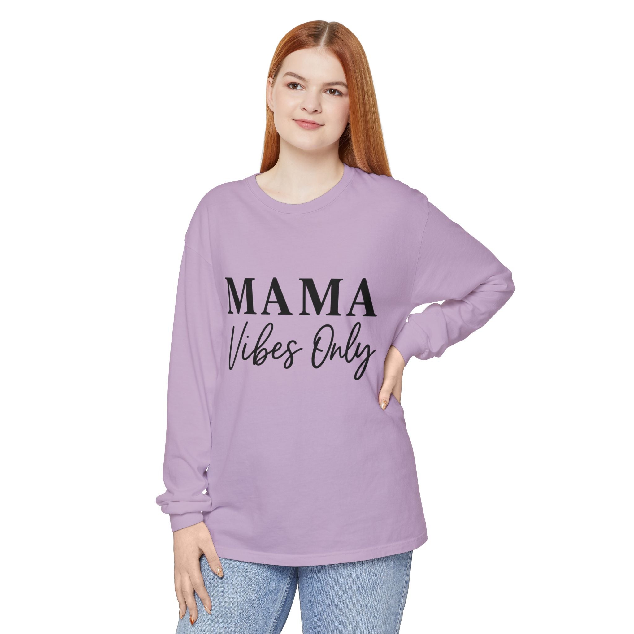 Mama Mode Mama Vibes Only Long Sleeve Tee