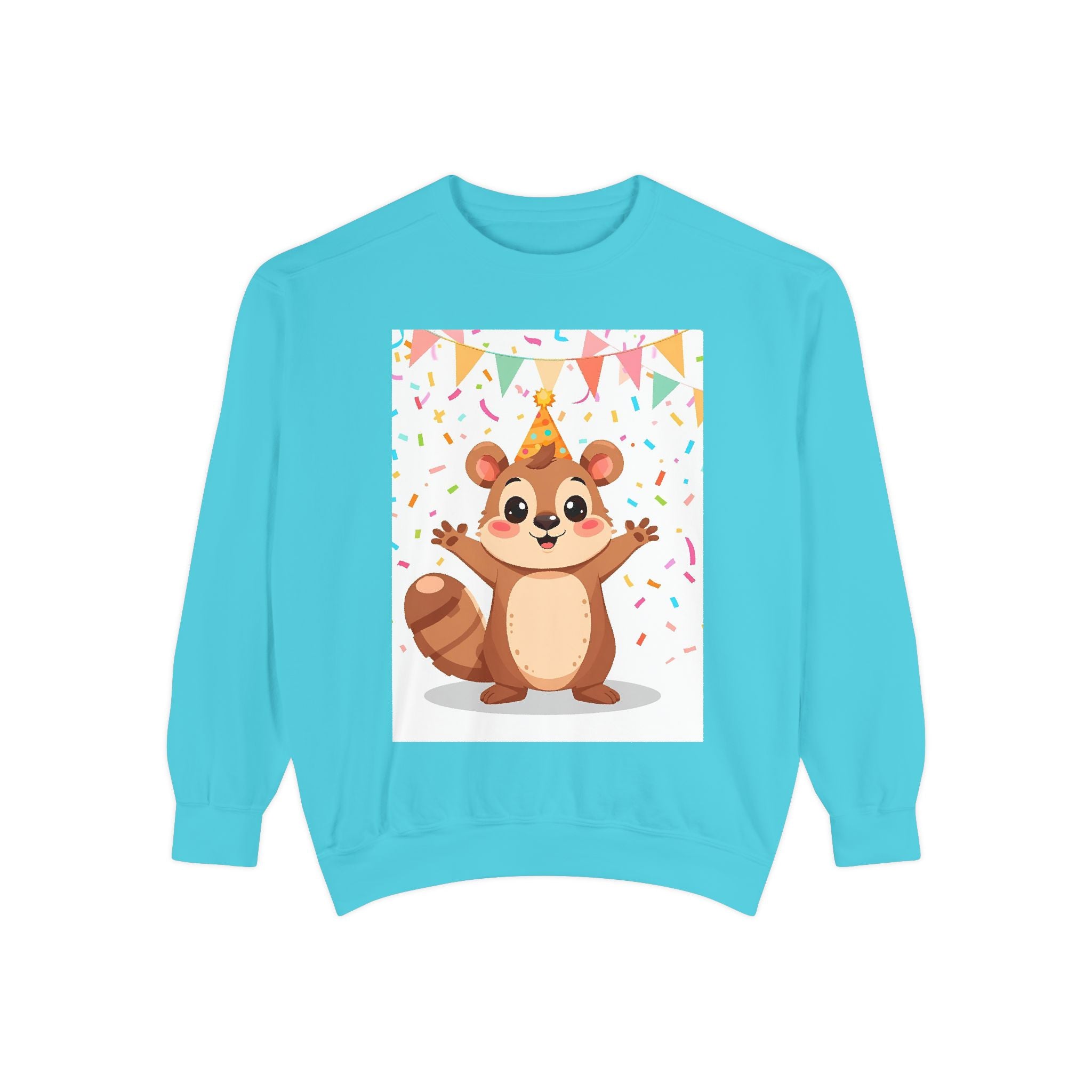 Party Animal With Squirl Unisex Garment-Dyed Sweatshirt