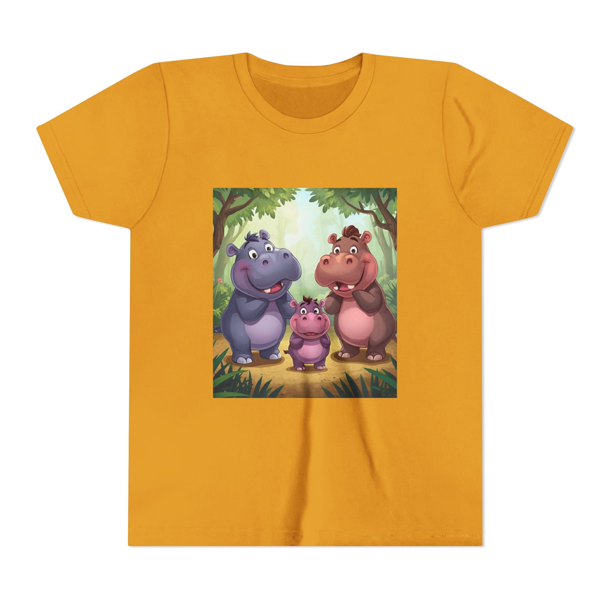 Hippo Cute Youth Short Sleeve Tee