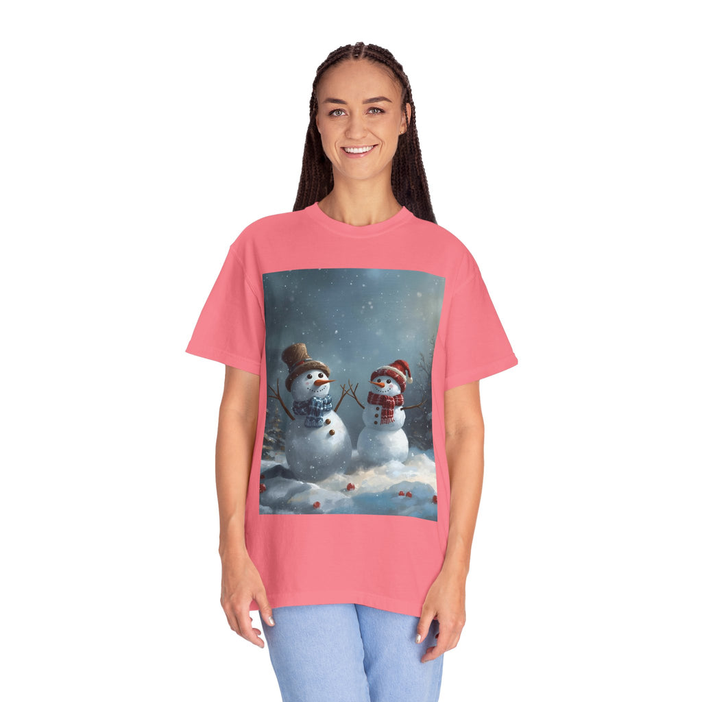 Christmas Winter Snowman T-Shirt, Festive Holiday Tee, Family Holiday Shirt, Cozy Winter Outfit, Seasonal Gift Idea