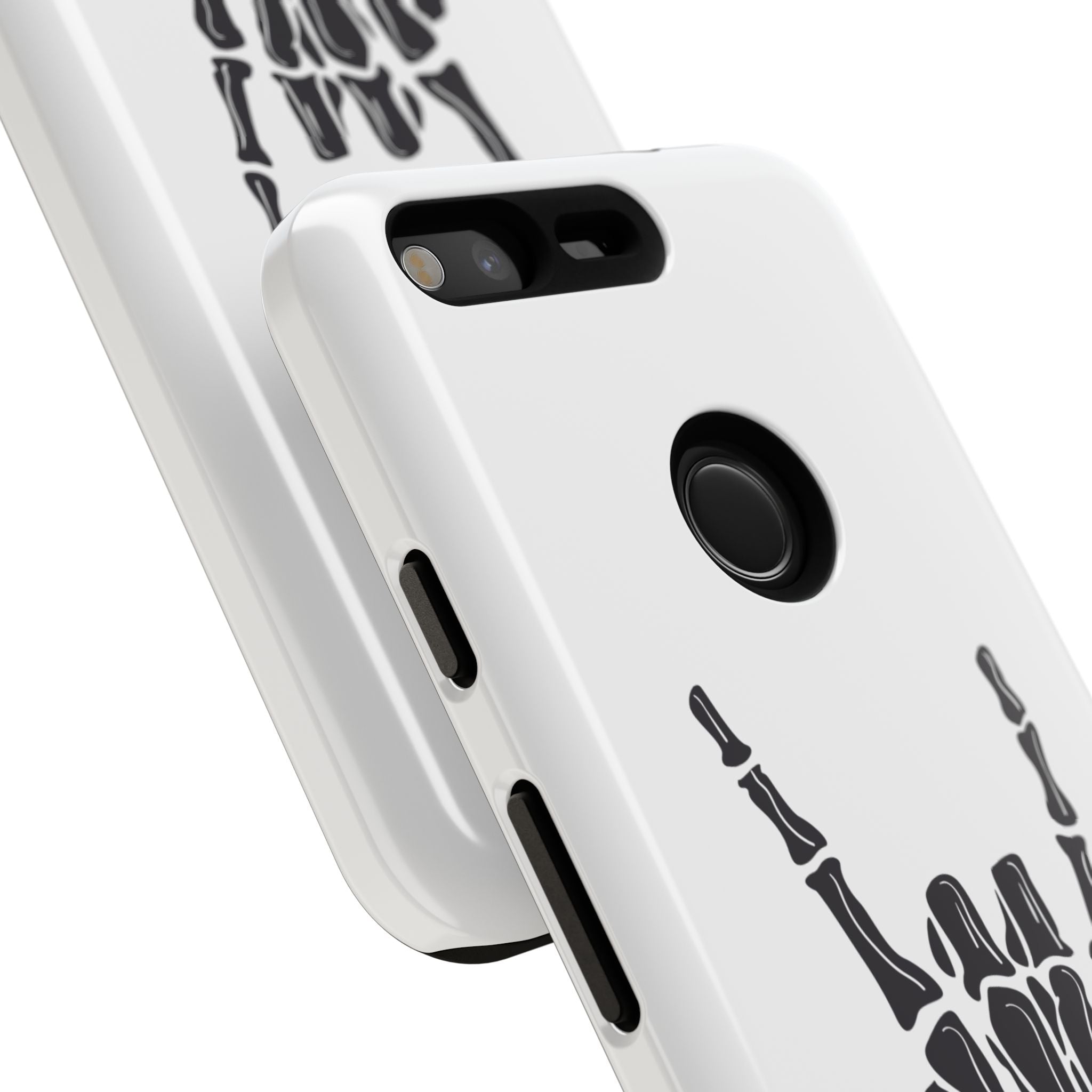 Rock On Skeleton Phone Case, Edgy Phone Cover, Tough Cases for Music Lovers, Halloween Accessories, Gifts for Him