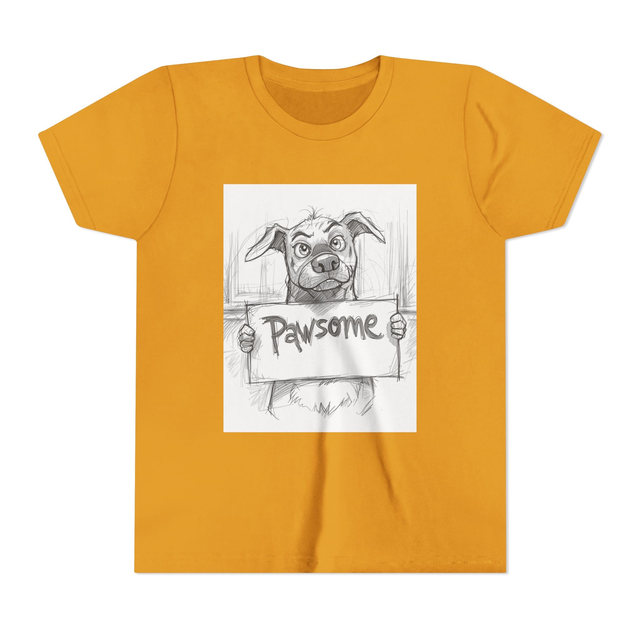 Pawsome Youth Tee - Adorable Dog Design, Gift for Animal Lovers, Birthday, Back to School, Fun Pet Shirt, Kids' Fashion