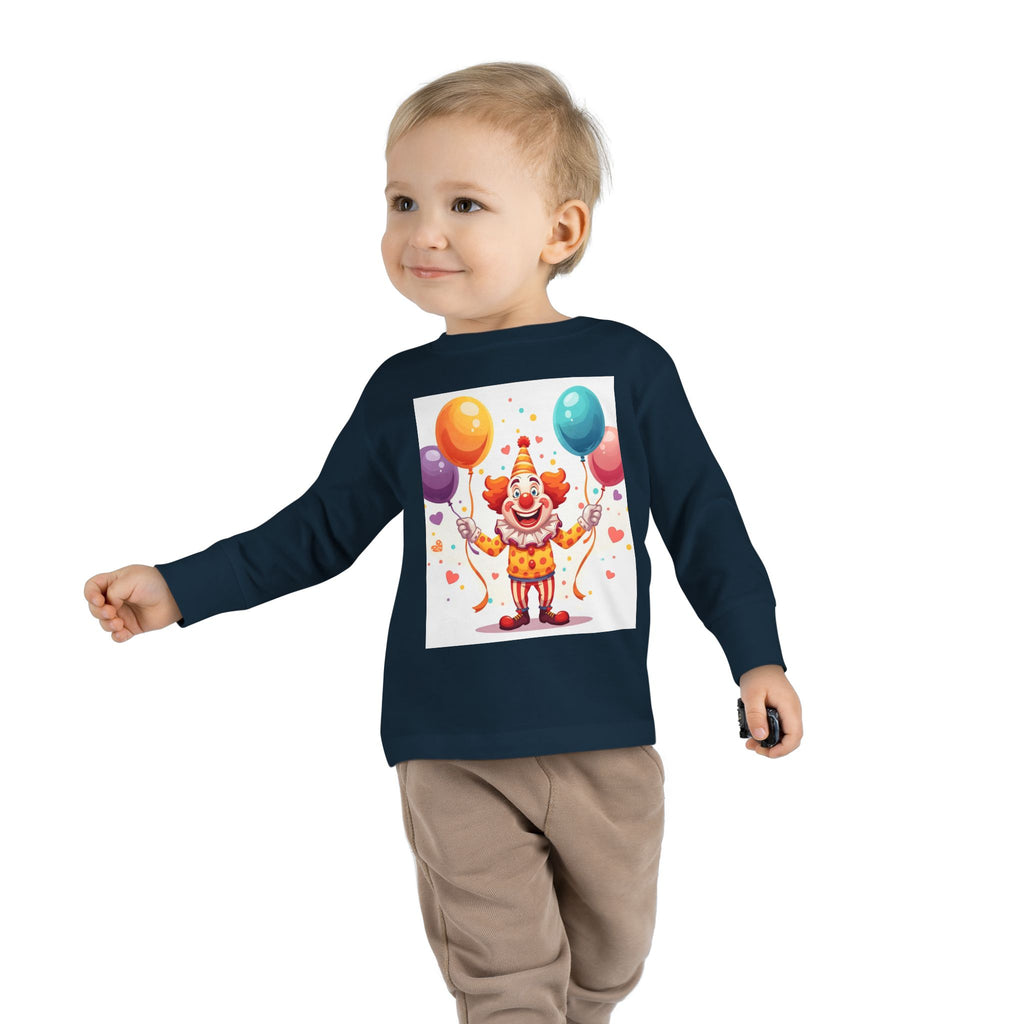 Funny Clown Toddler Long Sleeve Tee