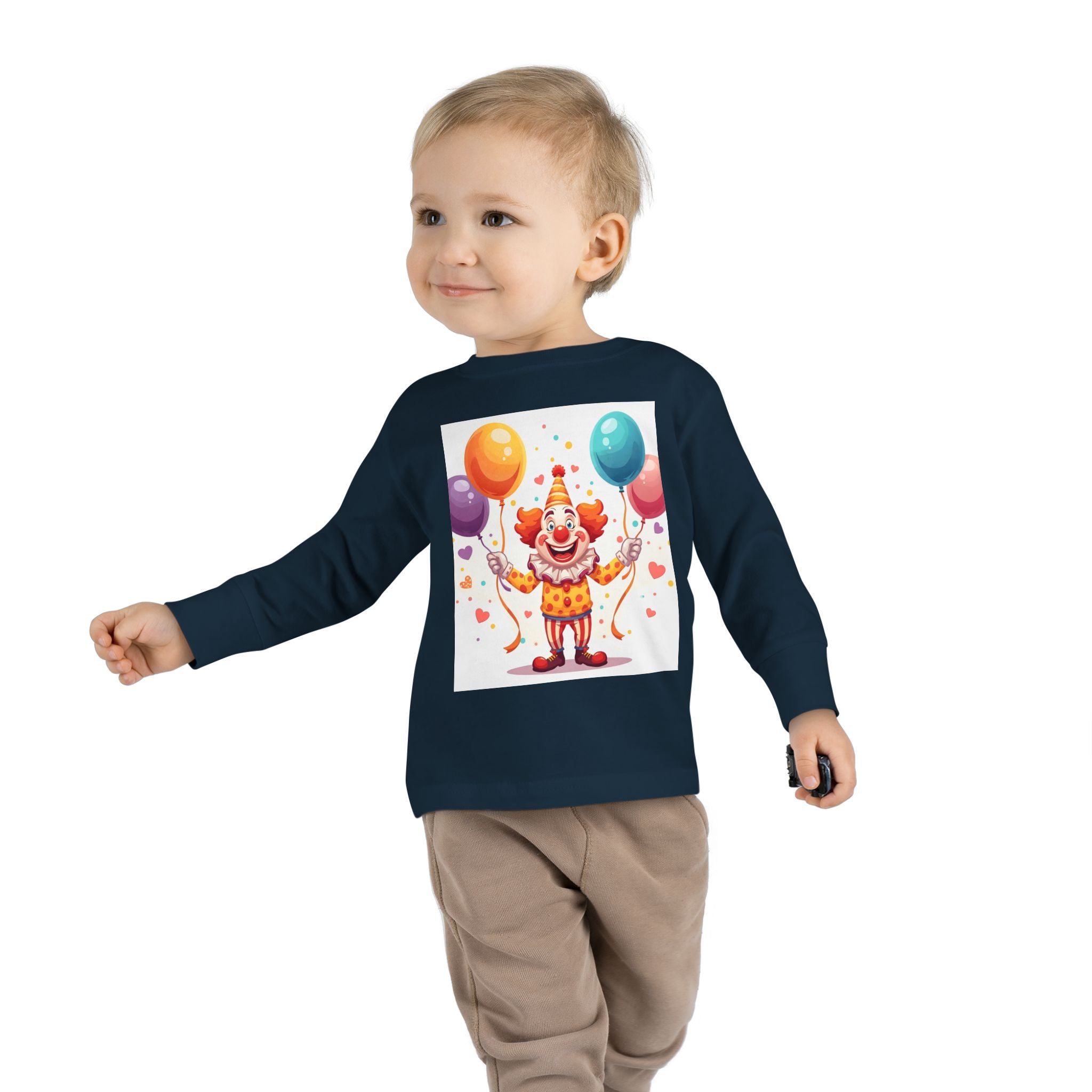 Funny Clown Toddler Long Sleeve Tee