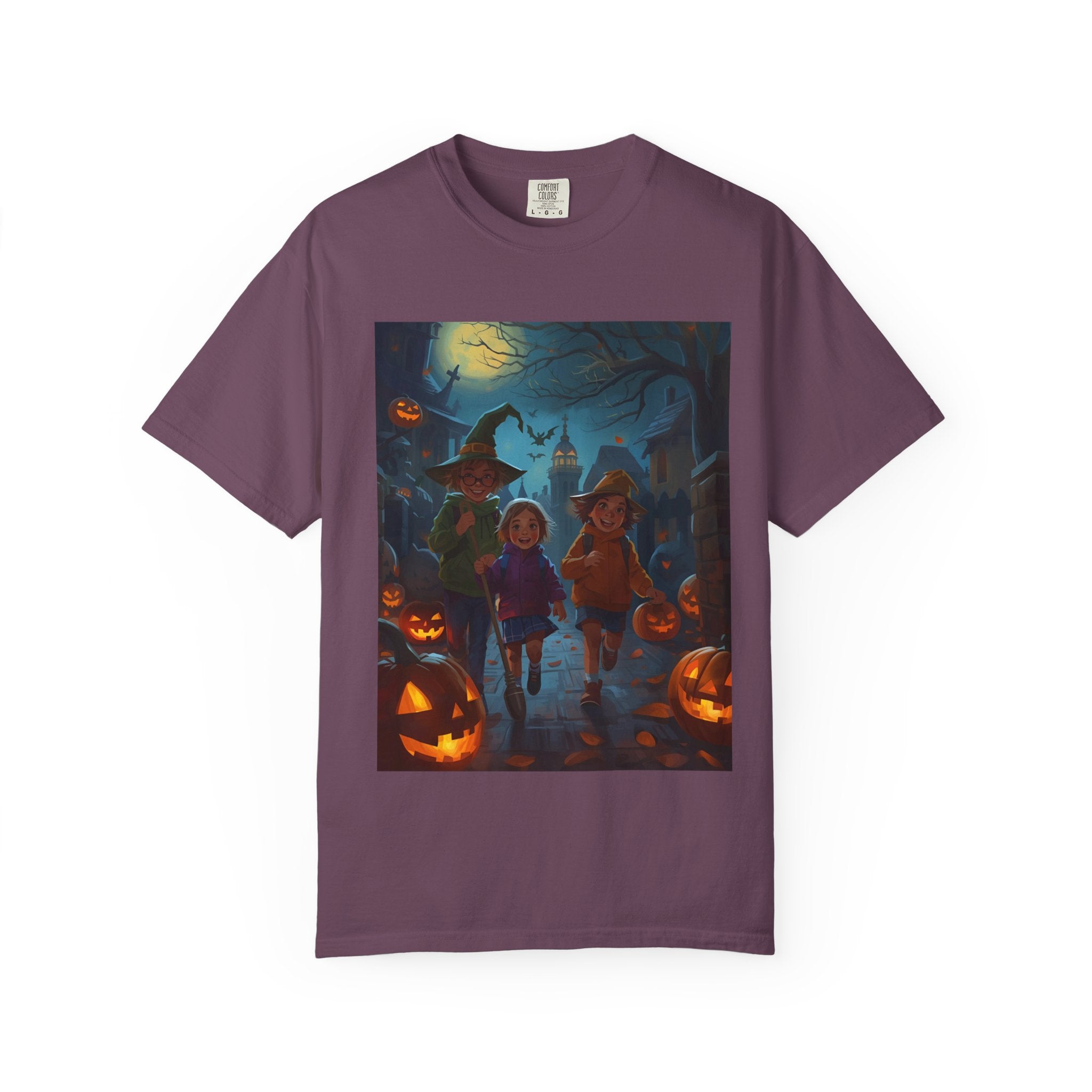 Halloween Kids T-Shirt, Spooky Season Shirt, Unisex Garment-Dyed Tee, Witch Costume Top, October Fest Apparel, Trick or Treat Shirt