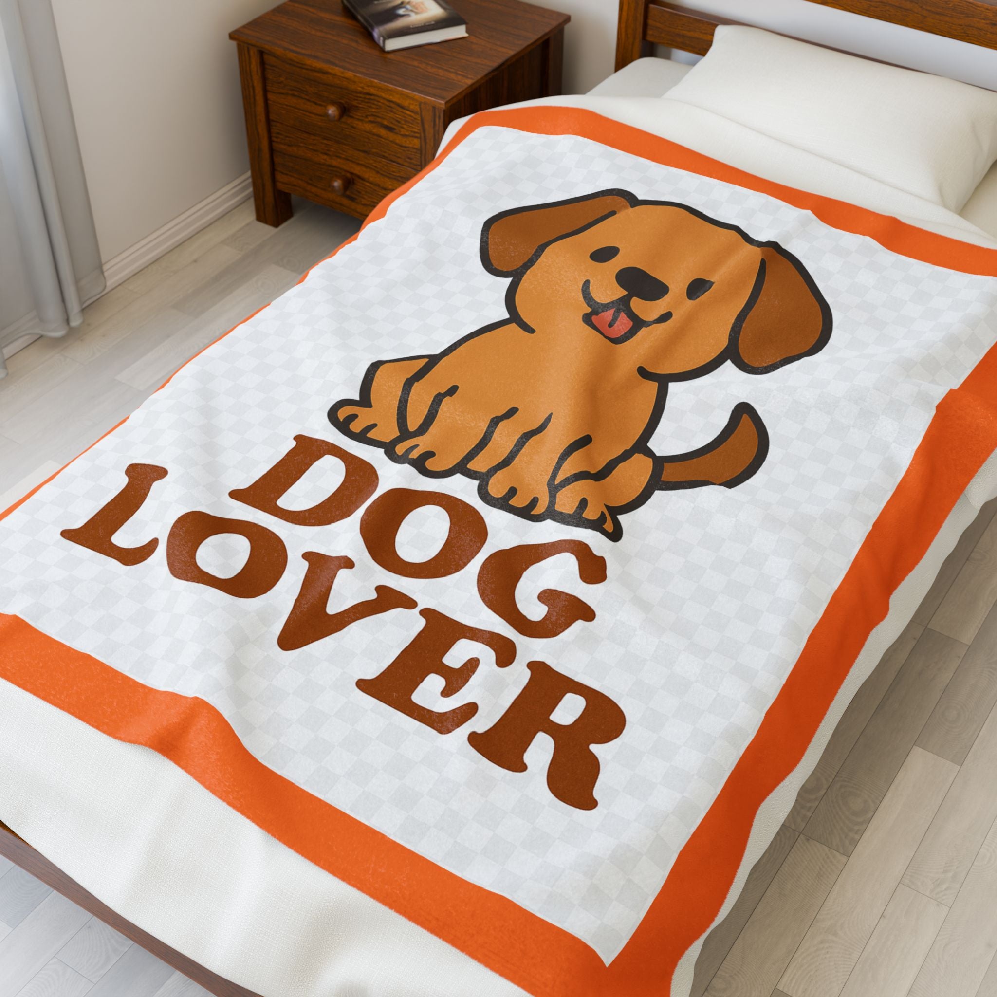 Dog Lover Velveteen Plush Blanket | Cozy Blankie for Pet Lovers, Dog-Themed Gift, Soft Throw for Home, Animal Lover Decor