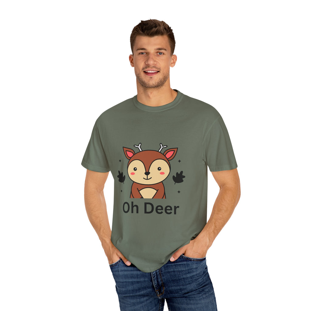 Cute 'Oh Deer' Unisex T-Shirt, Funny Animal Tee, Gift for Animal Lovers, Perfect for Birthdays and Holidays, Casual Wear