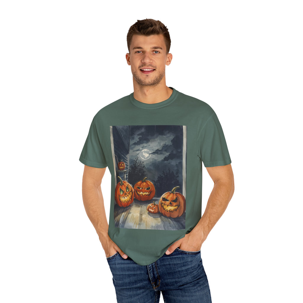 Halloween Pumpkin Spooky Unisex Garment-Dyed T-shirt