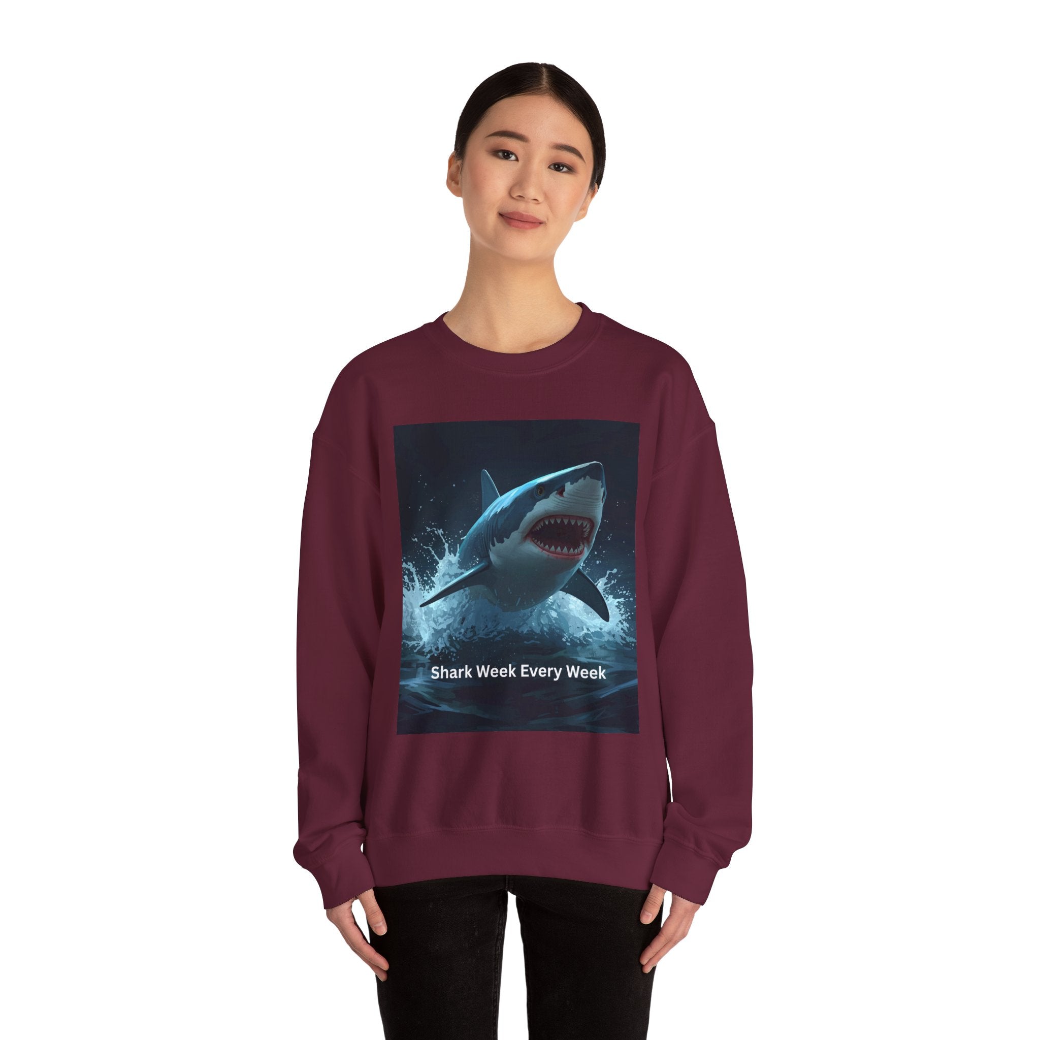 Shark Week Crewneck Sweatshirt, Fun Gift for Shark Lovers, Cozy Apparel for Beach Lovers, Unique Summer Fashion, Undersea Adventure [...]