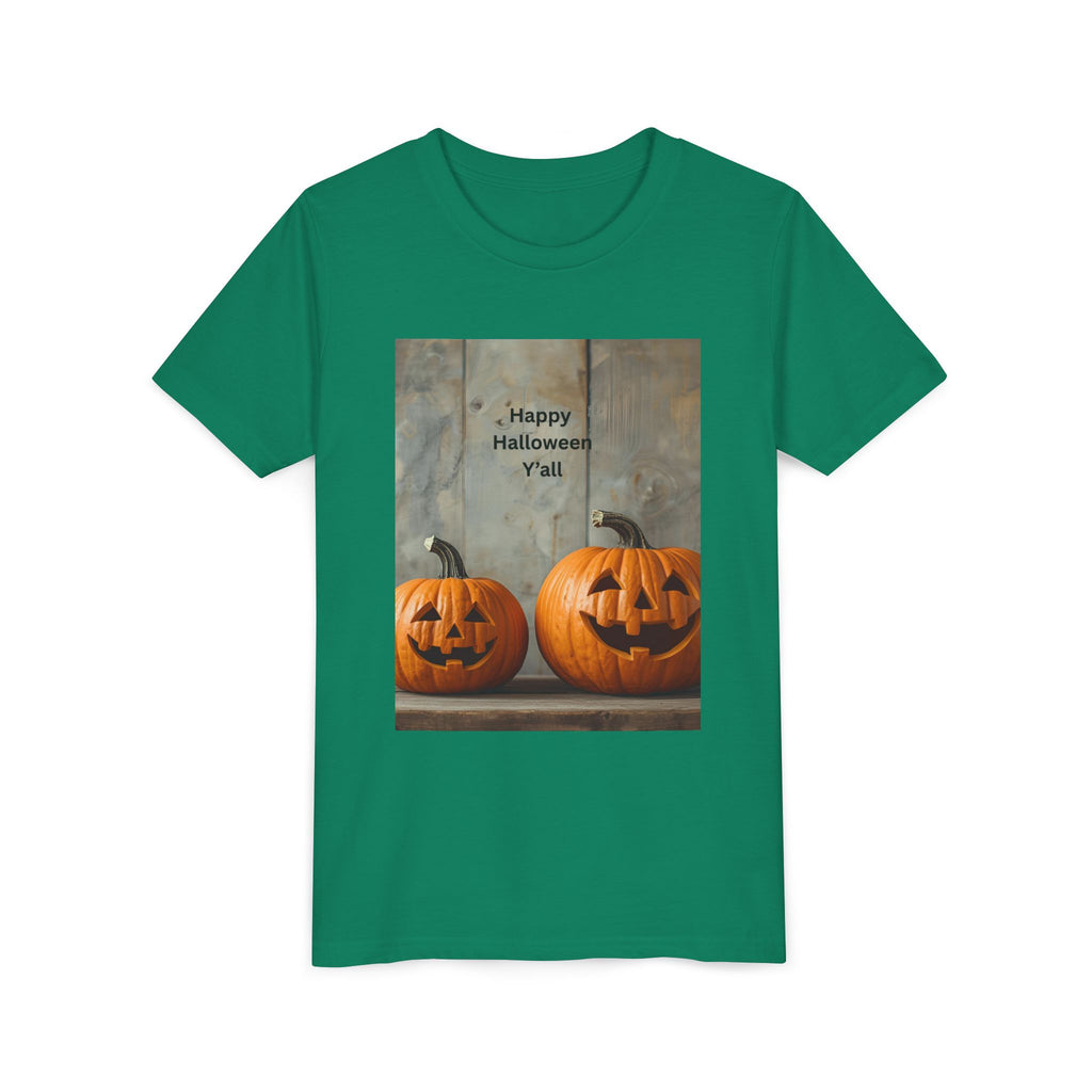 Halloween Pumpkin Youth Tee, Spooky Kids Shirt, Pumpkin Graphic Tee, Fall Celebration Gift, Trick or Treat Outfit
