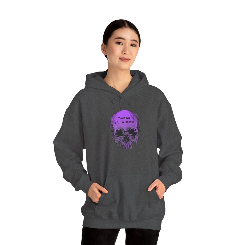 Skull Graphic Hoodie - Trust Me I Am A Boosted Spirit, Cozy Sweatshirt for Halloween, Casual Wear, Unique Gift