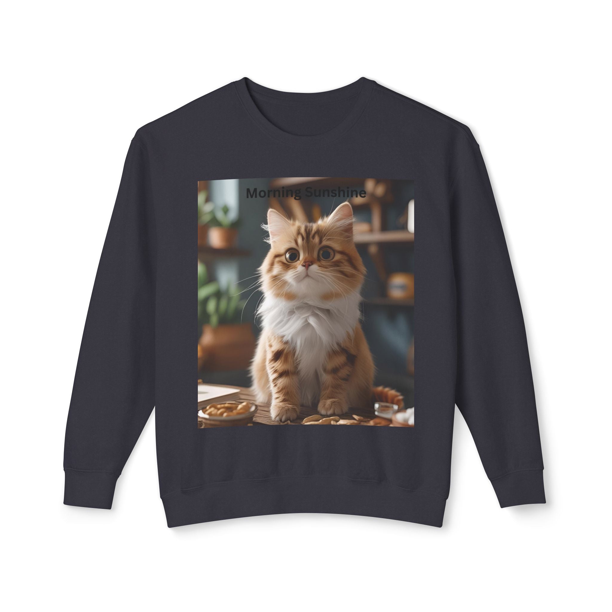 Cute Cat Crewneck Sweatshirt, Cozy Sweatshirt, Gift for Cat Lovers, Funny Cat Apparel, Casual Outfit, Pet Lover Gift