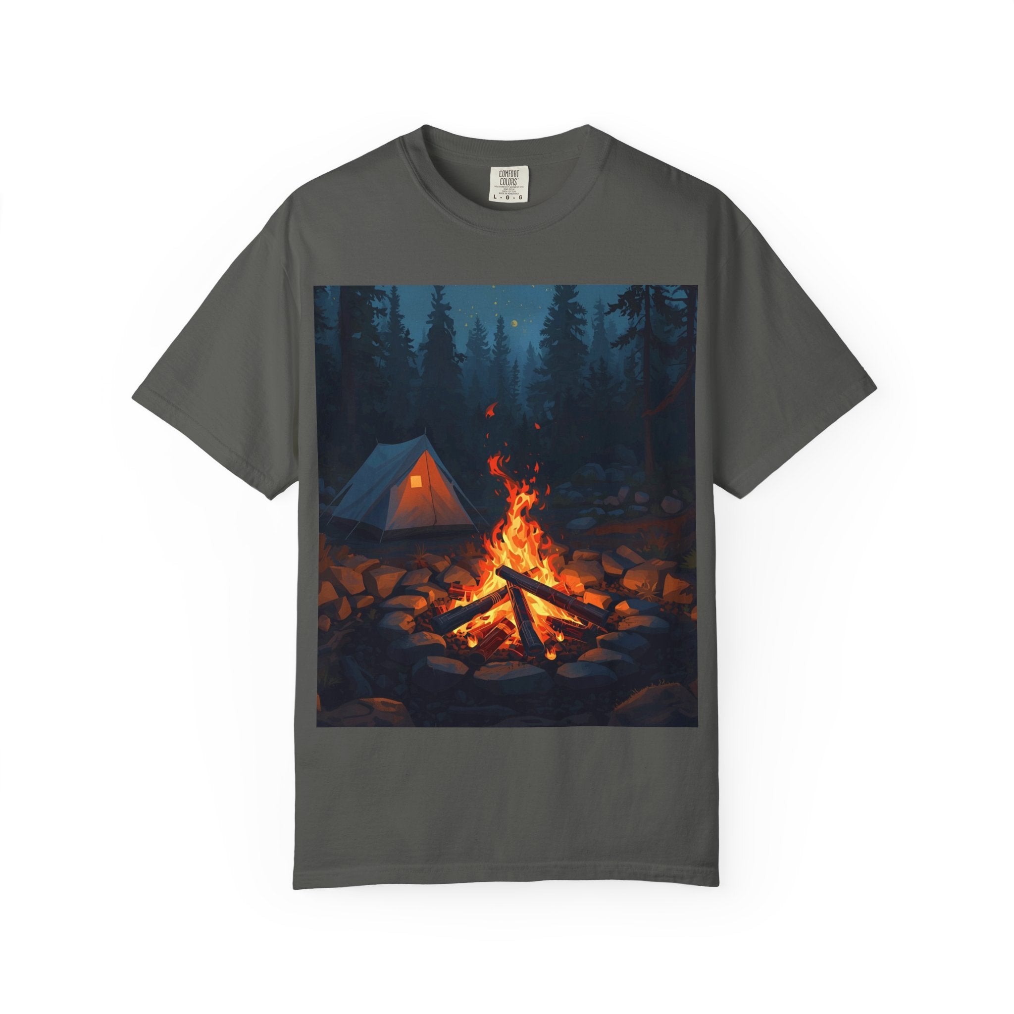 Campfire Adventure T-Shirt - Unisex Outdoors Shirt, Camping Apparel, Nature Lover Gift, Travel Tee, Boho Style Wear