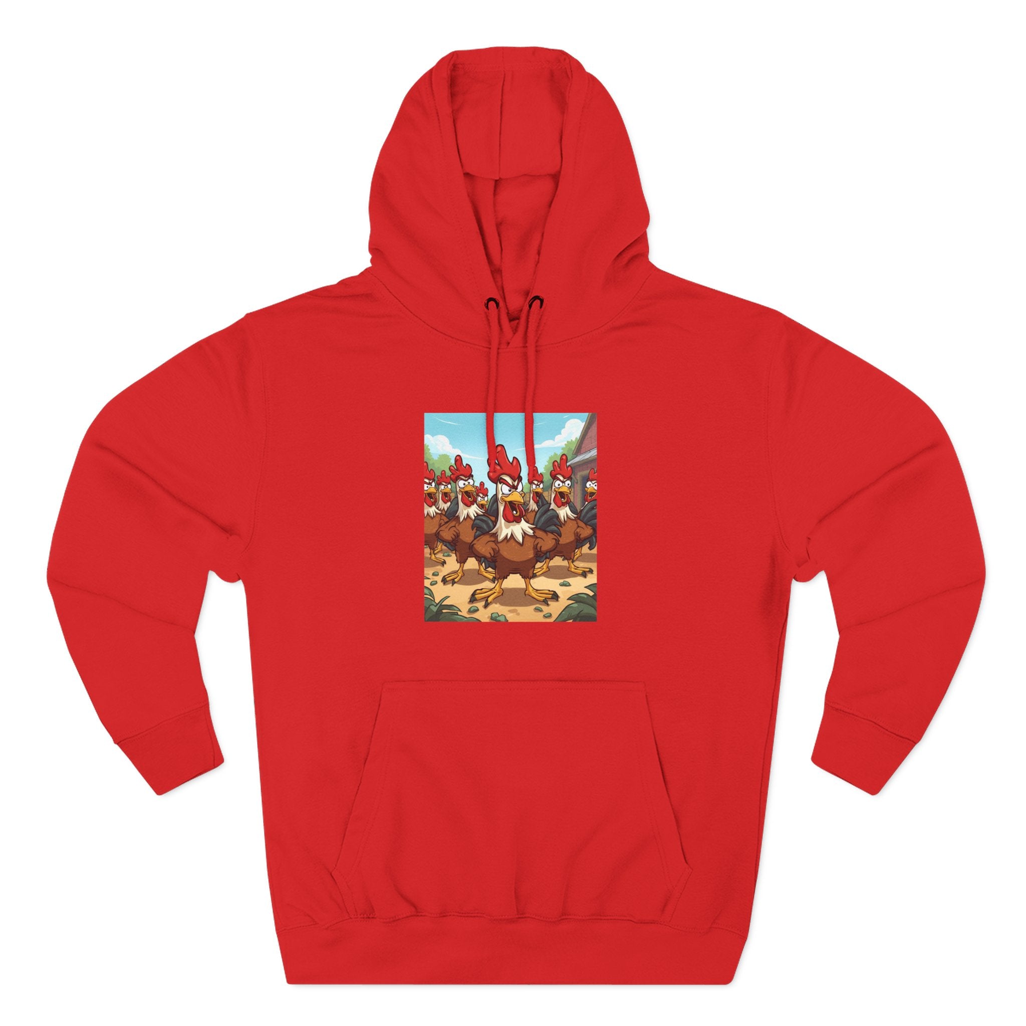 Chicken Funny Three-Panel Fleece Hoodie