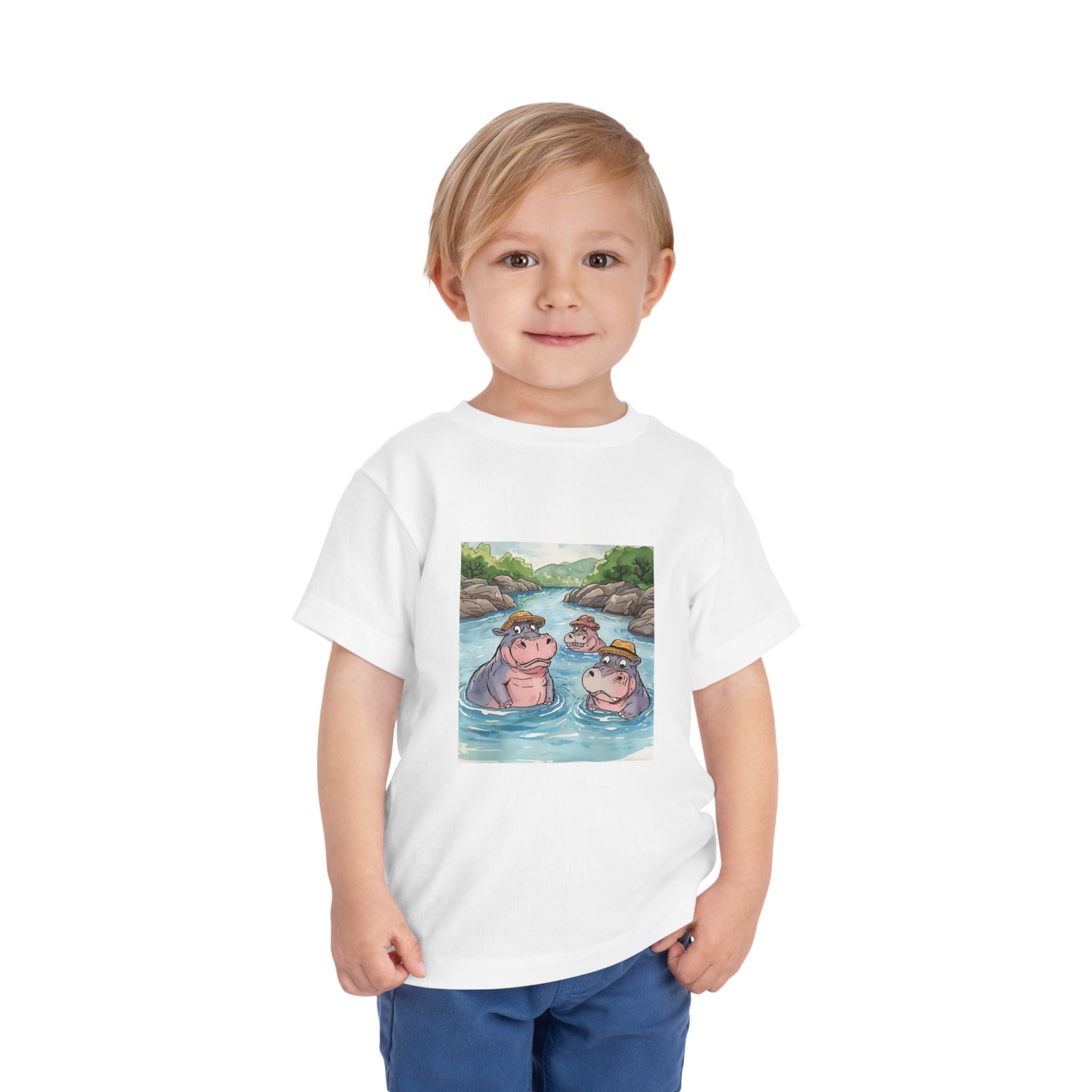 Hippo Cute Toddler Short Sleeve Tee