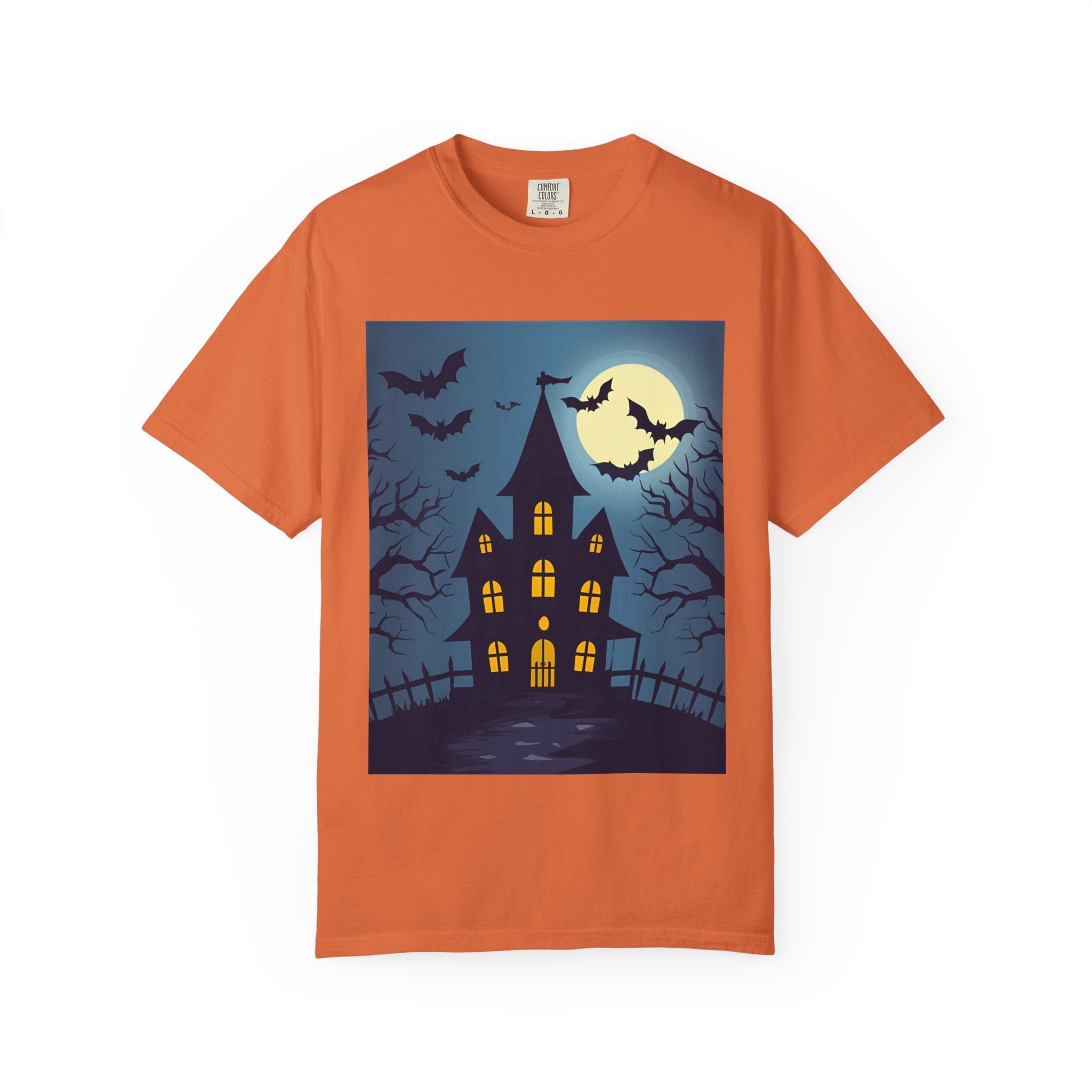 Haunted House T-Shirt, Spooky Halloween Tee, Unisex Shirt, Fall Apparel, Ghostly Graphic Tee, October Celebration Outfit