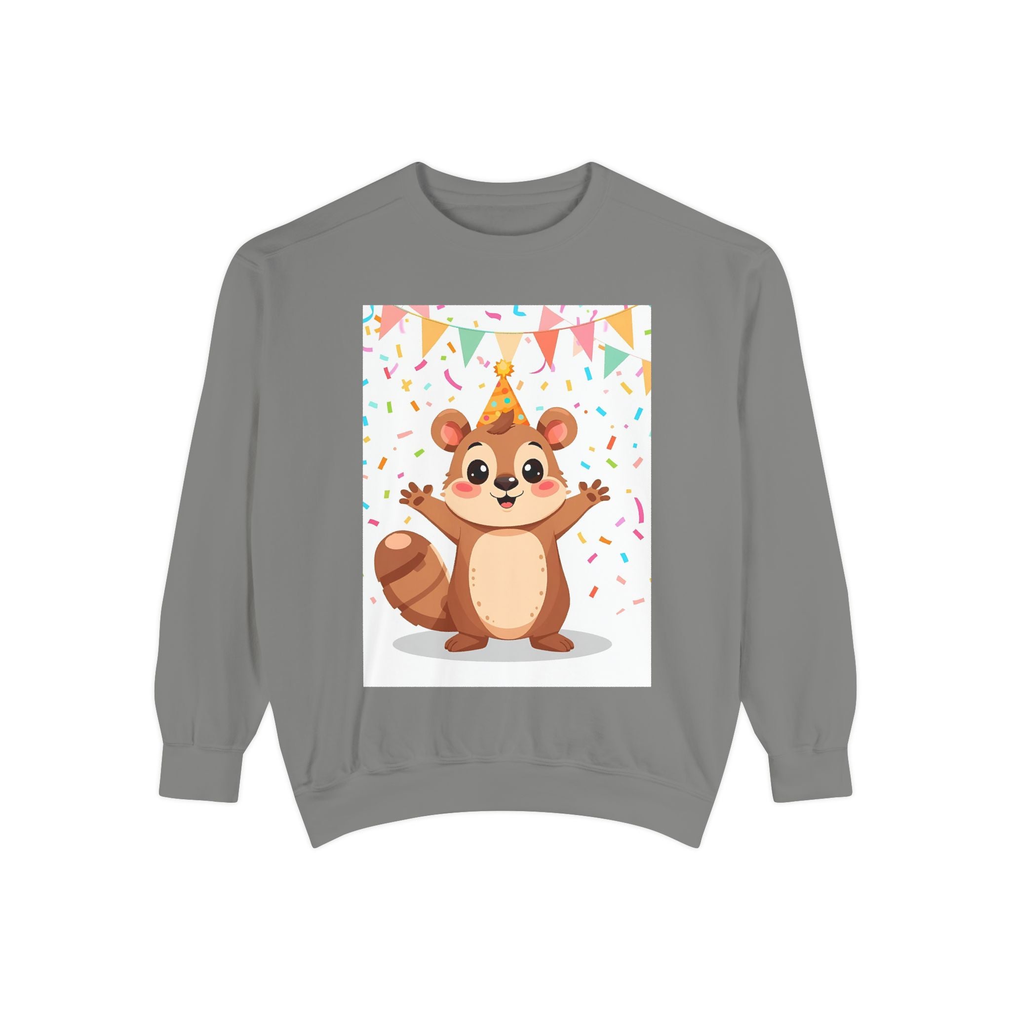 Party Animal With Squirl Unisex Garment-Dyed Sweatshirt