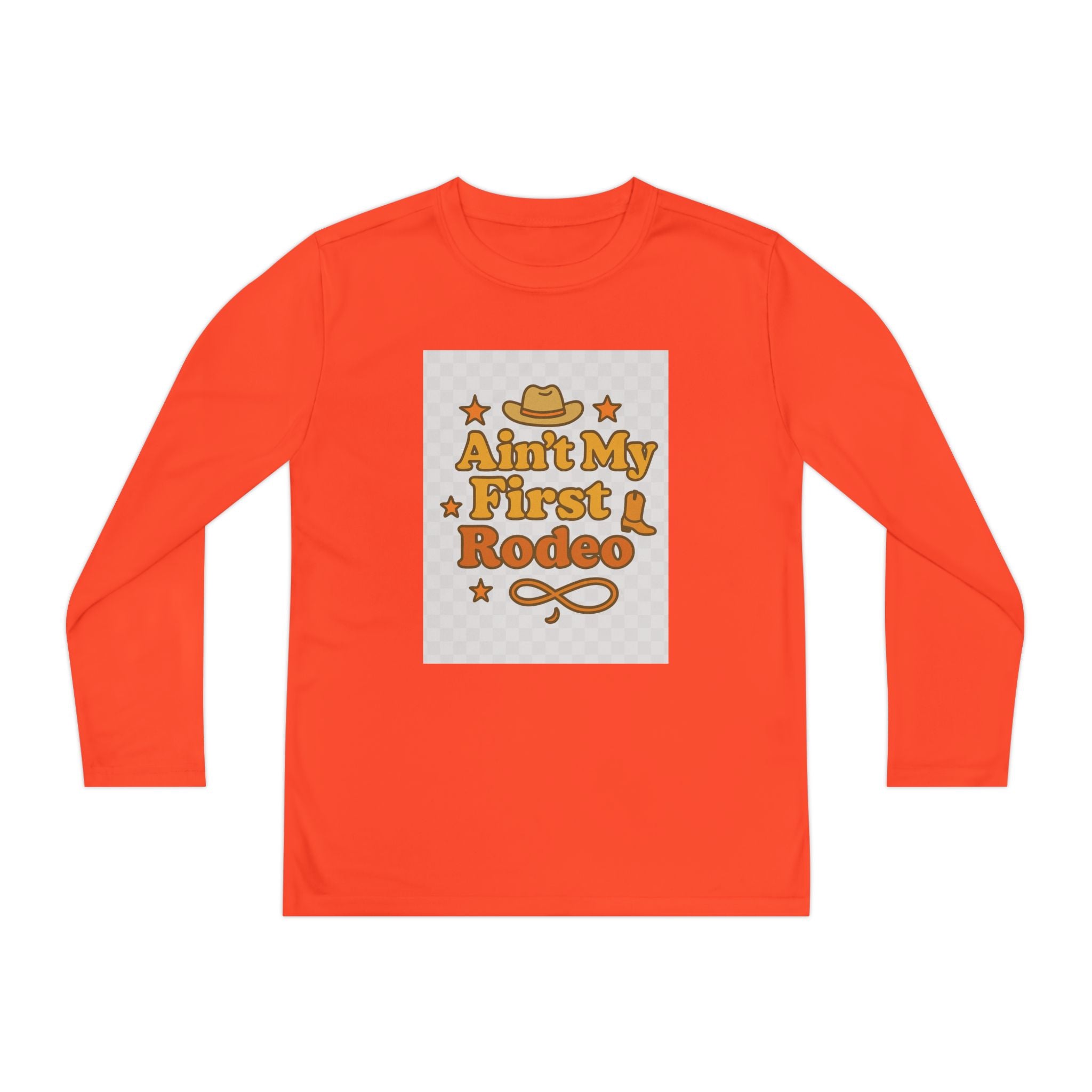 Ain't My First Rodeo Youth Long Sleeve Competitor Tee