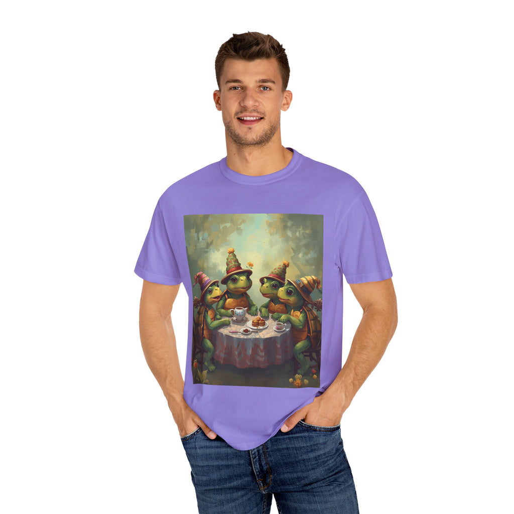 Whimsical Turtle Unisex Garment-Dyed T-shirt