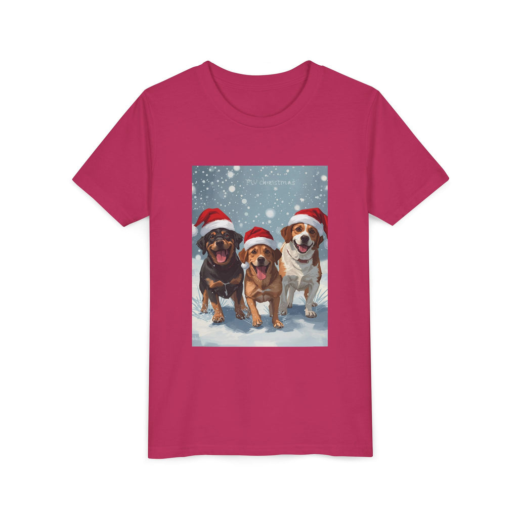Cute Christmas Dogs Youth Short Sleeve Tee