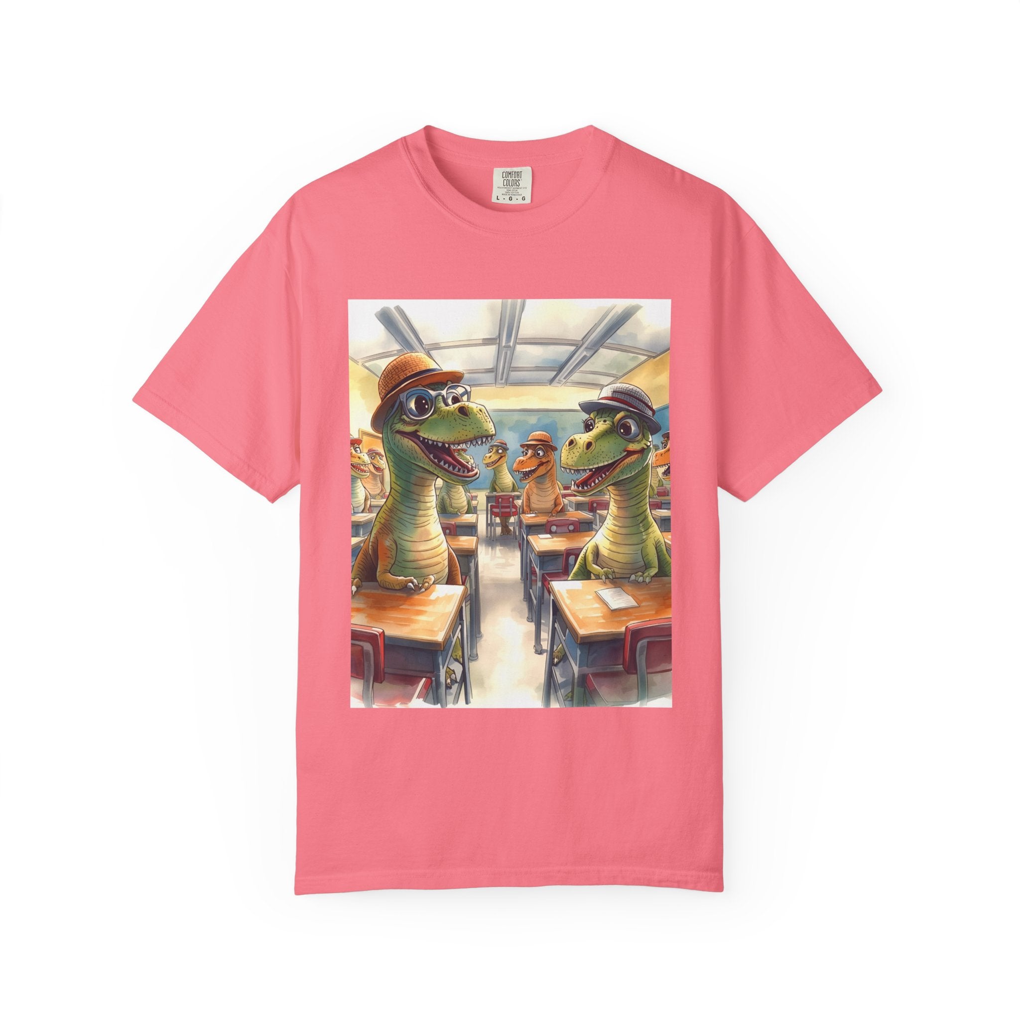 Dinosaur Classroom Unisex T-Shirt: Fun, Casual Wear for Kids, Teachers, Dino Lovers, Birthday Gifts, Everyday Use