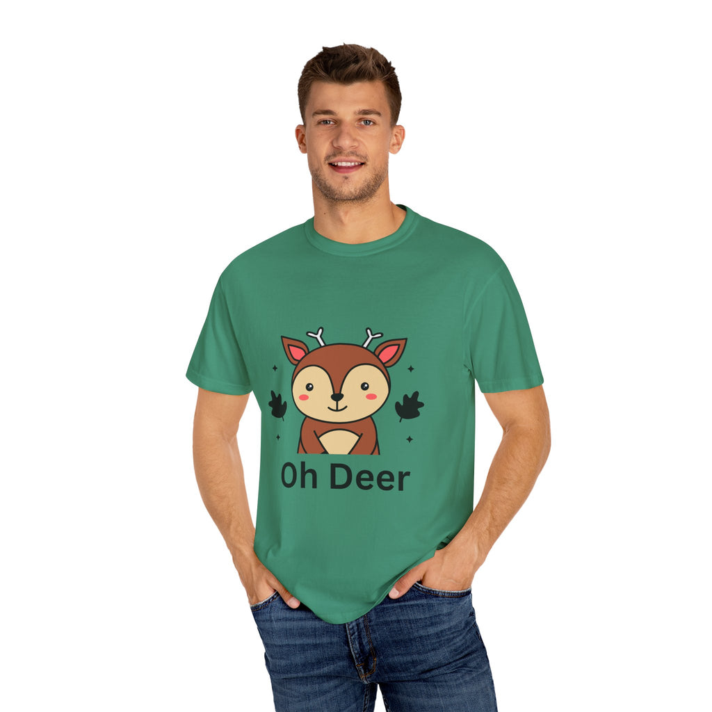 Cute 'Oh Deer' Unisex T-Shirt, Funny Animal Tee, Gift for Animal Lovers, Perfect for Birthdays and Holidays, Casual Wear