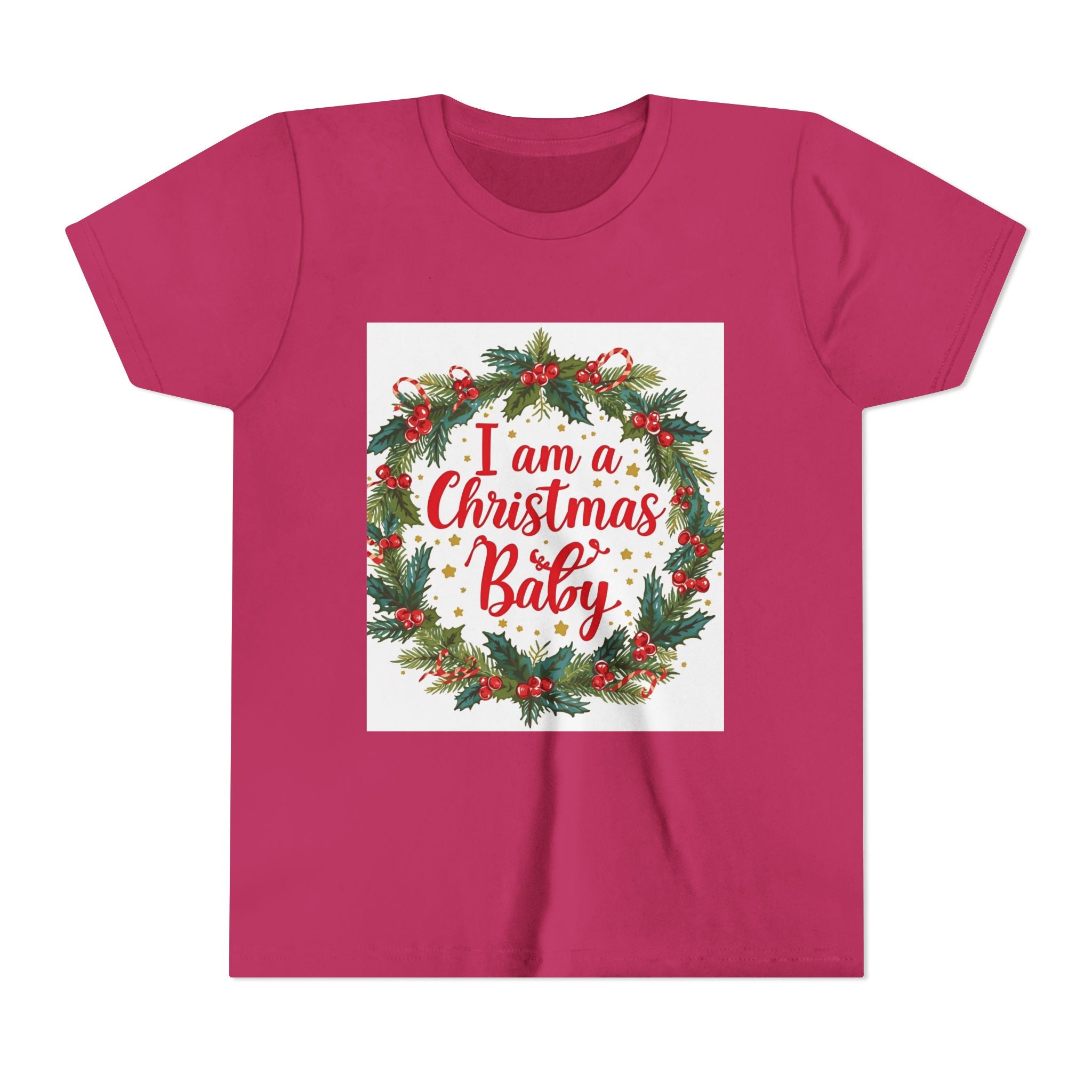 I Am A Christmas Baby Youth Short Sleeve Tee