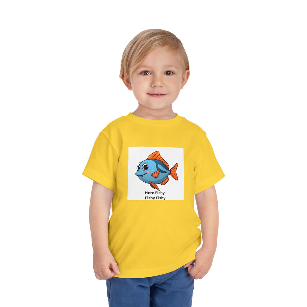 Here Fishy Fishy Fishy Toddler Short Sleeve Tee