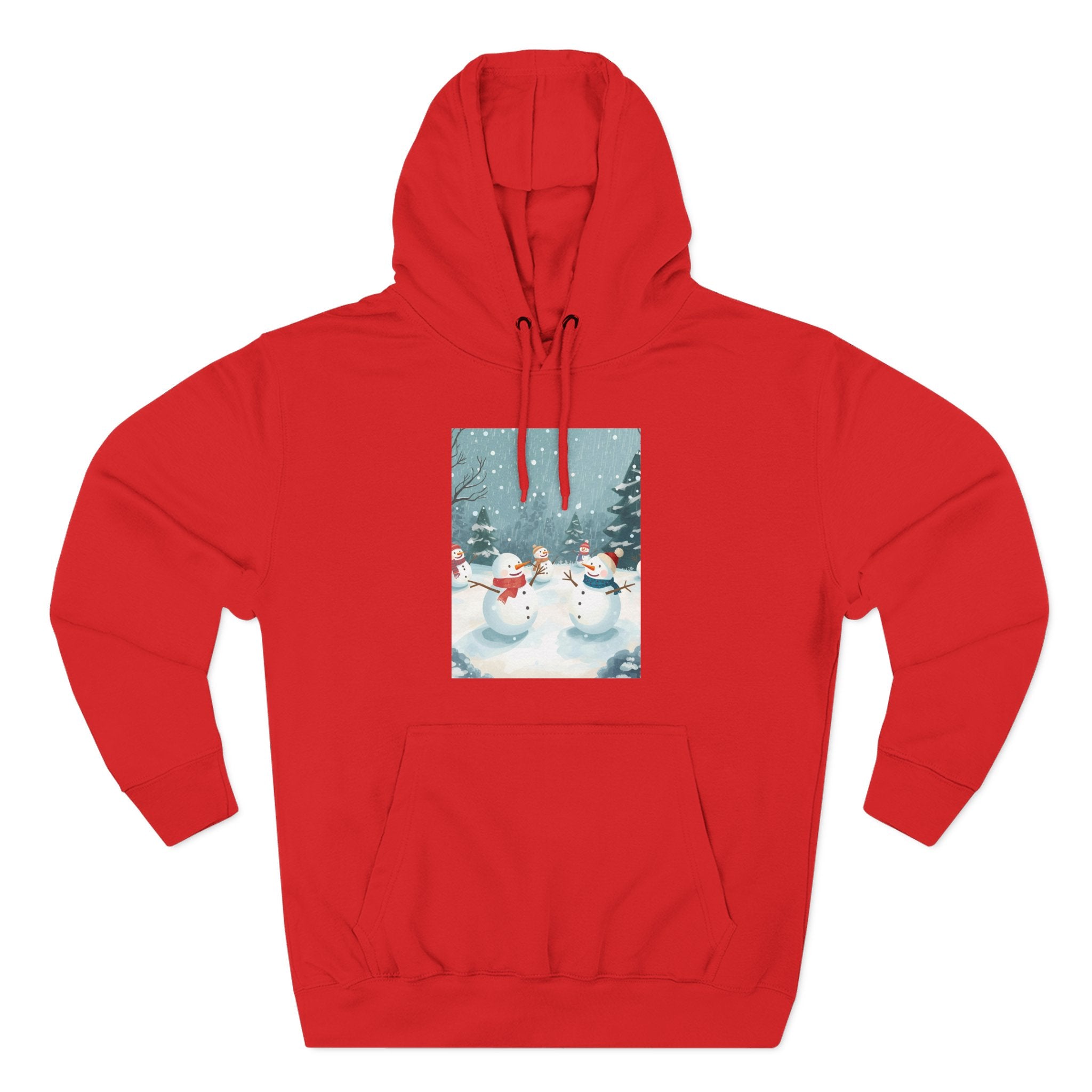 Cozy Snowman Hoodie, Winter Apparel, Holiday Gift, Christmas, Fleece Hoodie, Seasonal Style, Cold Weather Wear