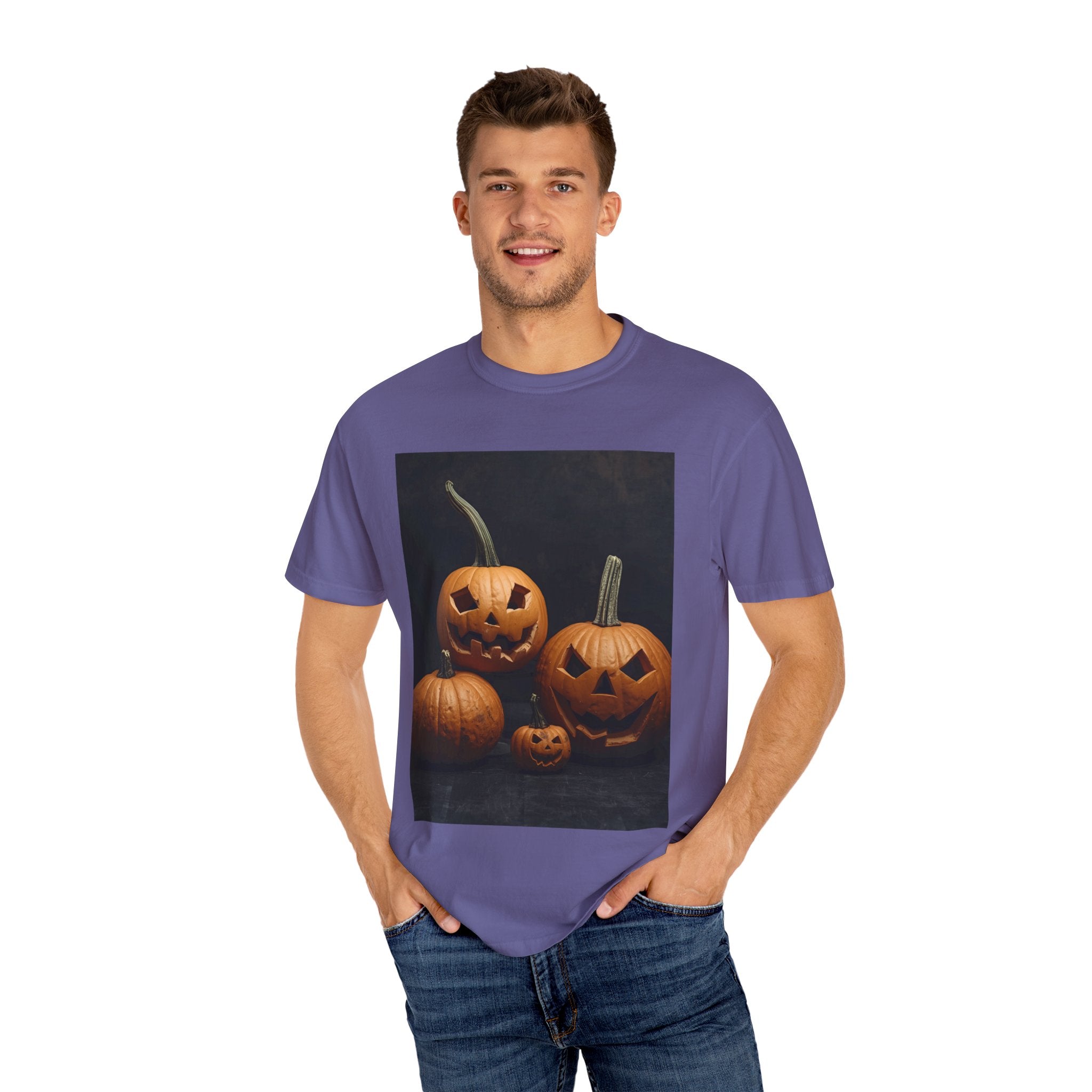 Halloween Pumpkin Graphic Tee, Unisex T-Shirt, Fall Fashion, Cozy Casual Wear, Spooky Season Apparel, Autumn Vibes
