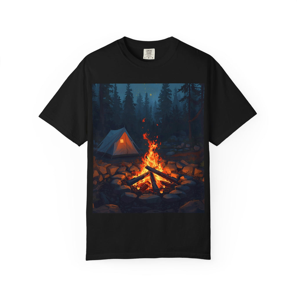 Campfire Adventure T-Shirt - Unisex Outdoors Shirt, Camping Apparel, Nature Lover Gift, Travel Tee, Boho Style Wear