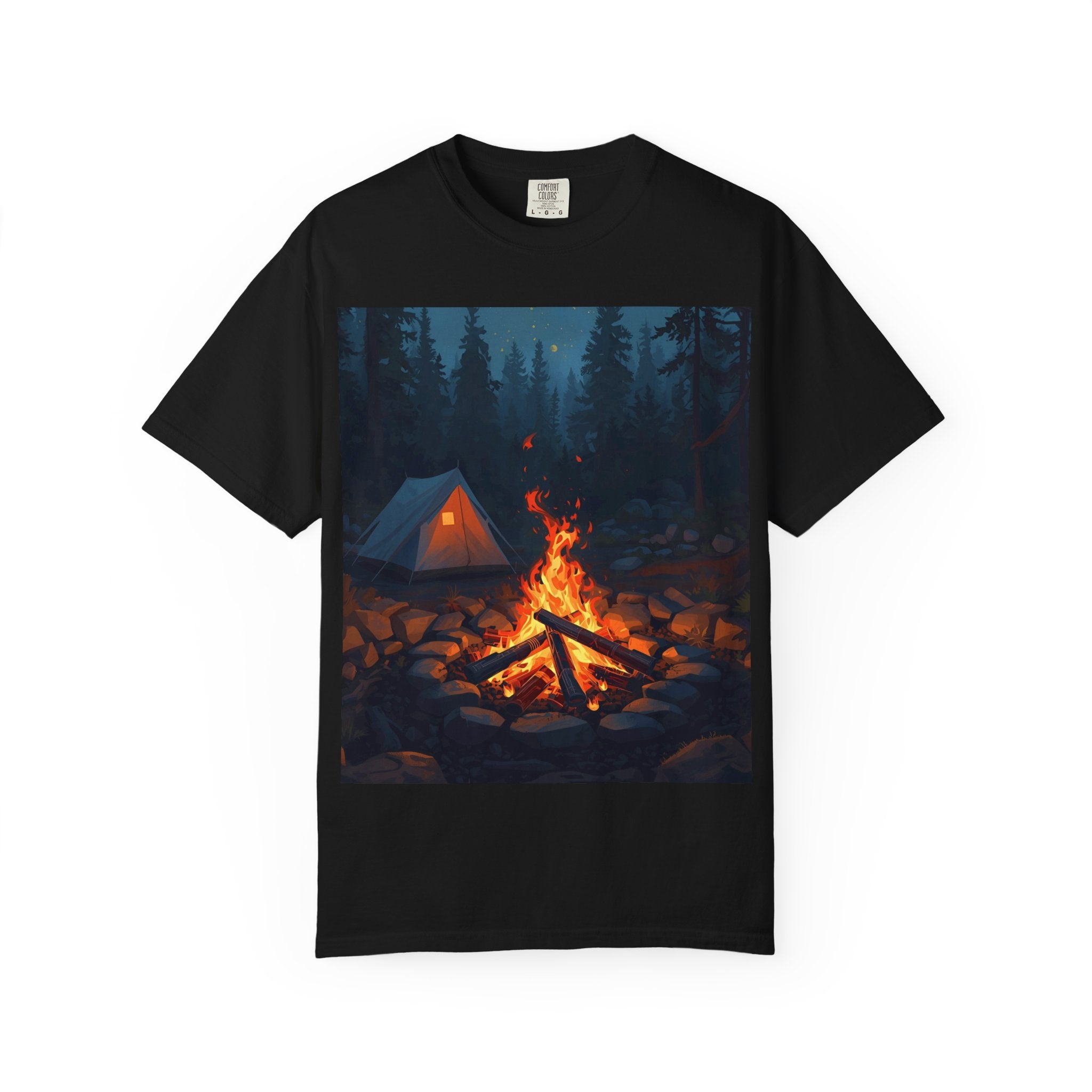 Campfire Adventure T-Shirt - Unisex Outdoors Shirt, Camping Apparel, Nature Lover Gift, Travel Tee, Boho Style Wear